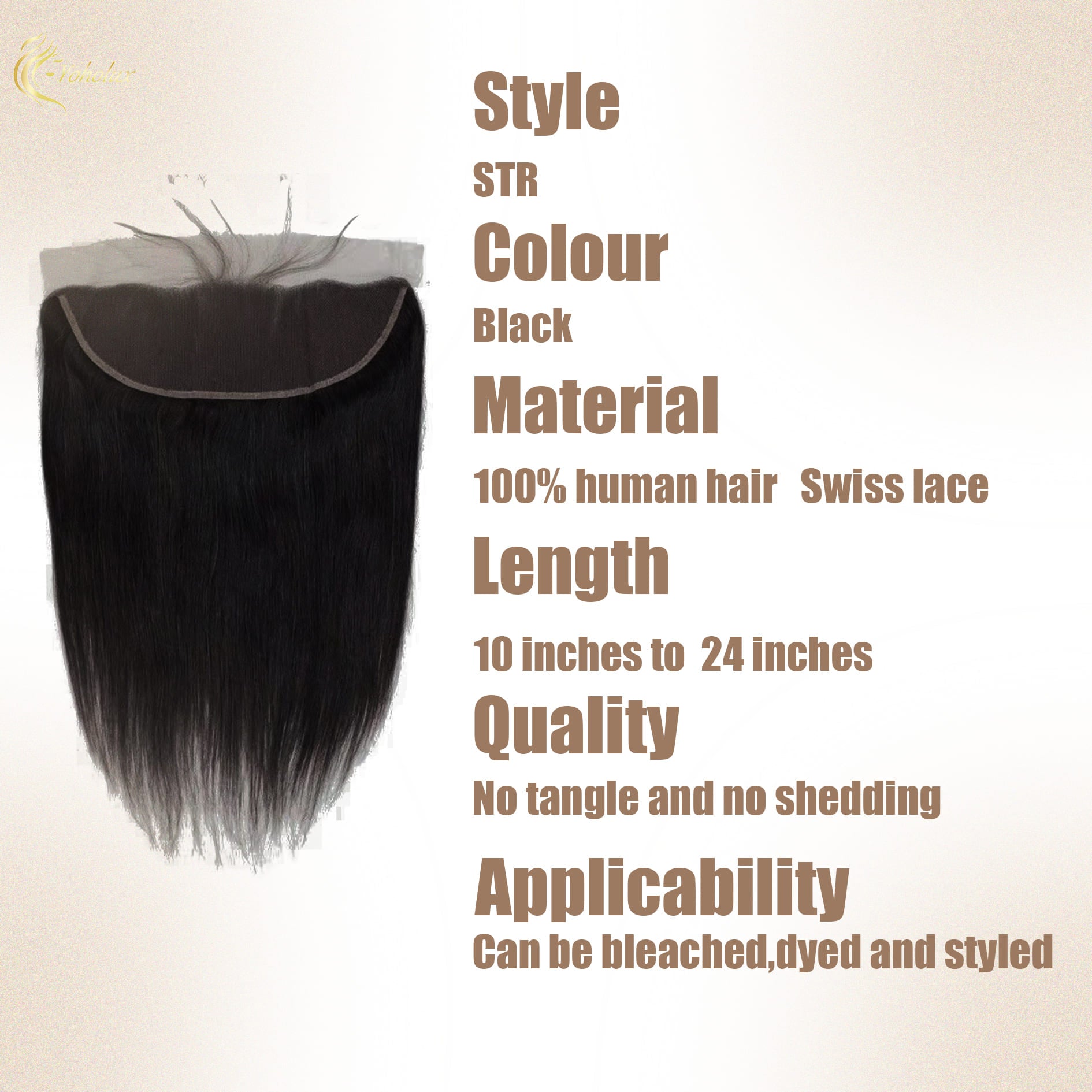 Yoholus Straight 13*4 Transparent Lace Frontal