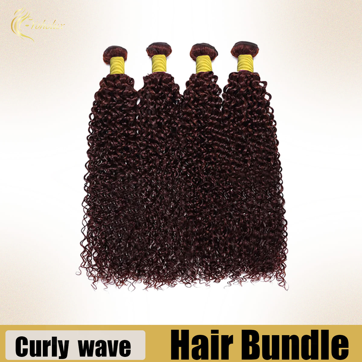 Yoholus #33B Curly Wave Hair Bundle