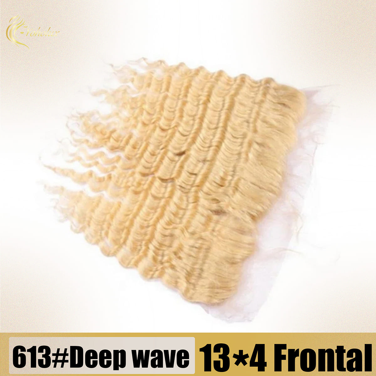 Yoholus 613 Color Deep Wave 13*4 Transparent Lace Hair Frontal