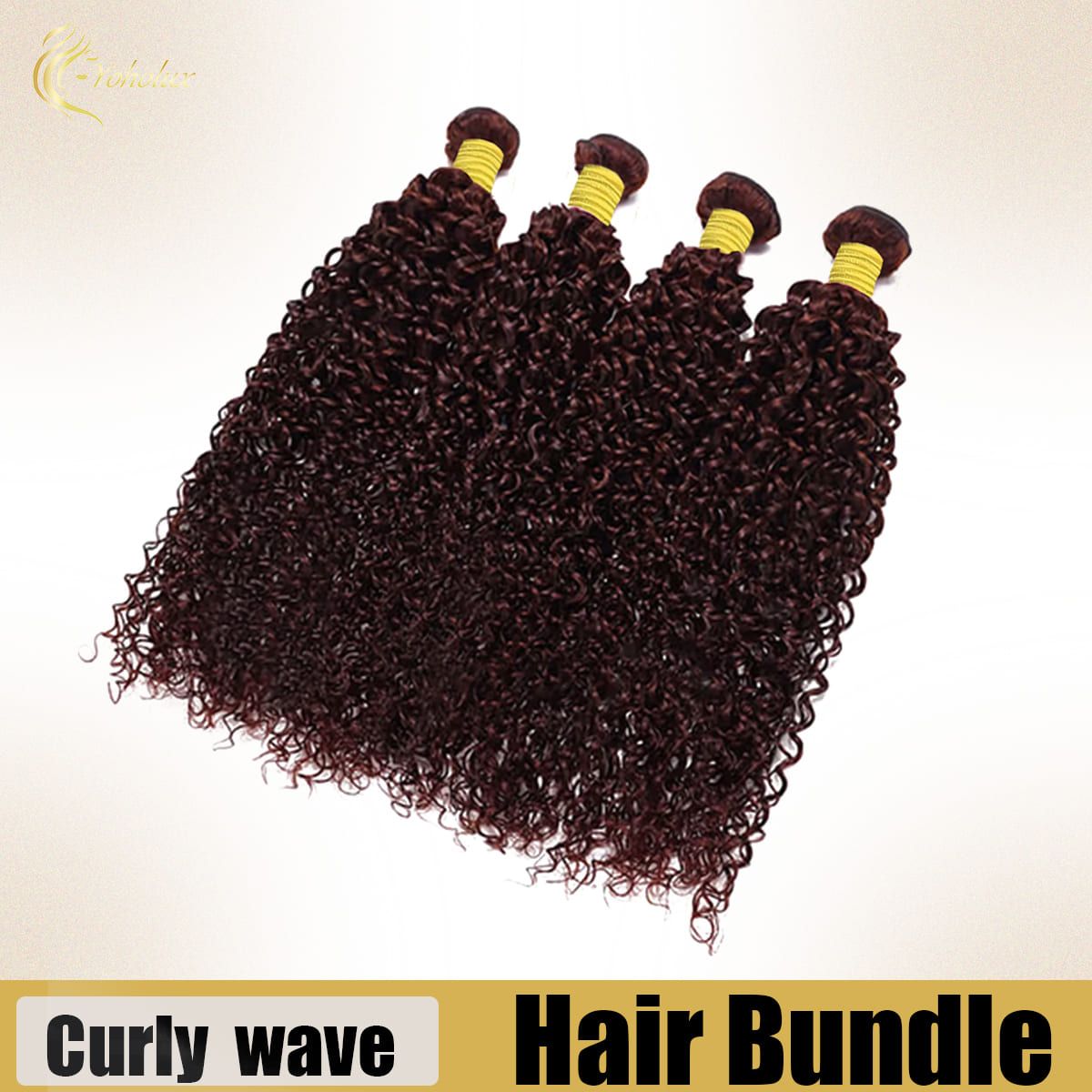 Yoholus #33B Curly Wave Hair Bundle