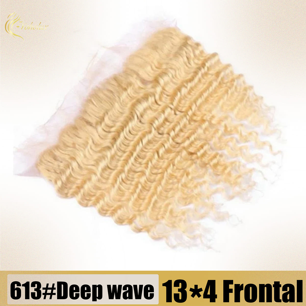 Yoholus 613 Color Deep Wave 13*4 Transparent Lace Hair Frontal
