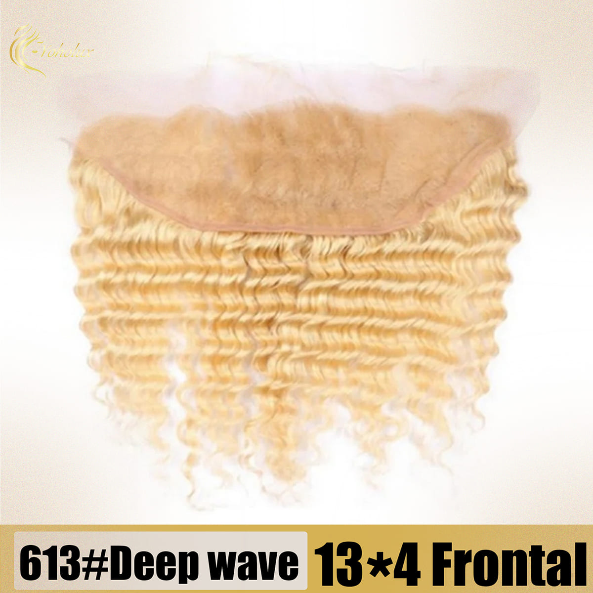 Yoholus 613 Color Deep Wave 13*4 Transparent Lace Hair Frontal