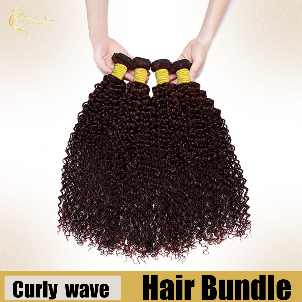 Yoholus #33B Curly Wave Hair Bundle