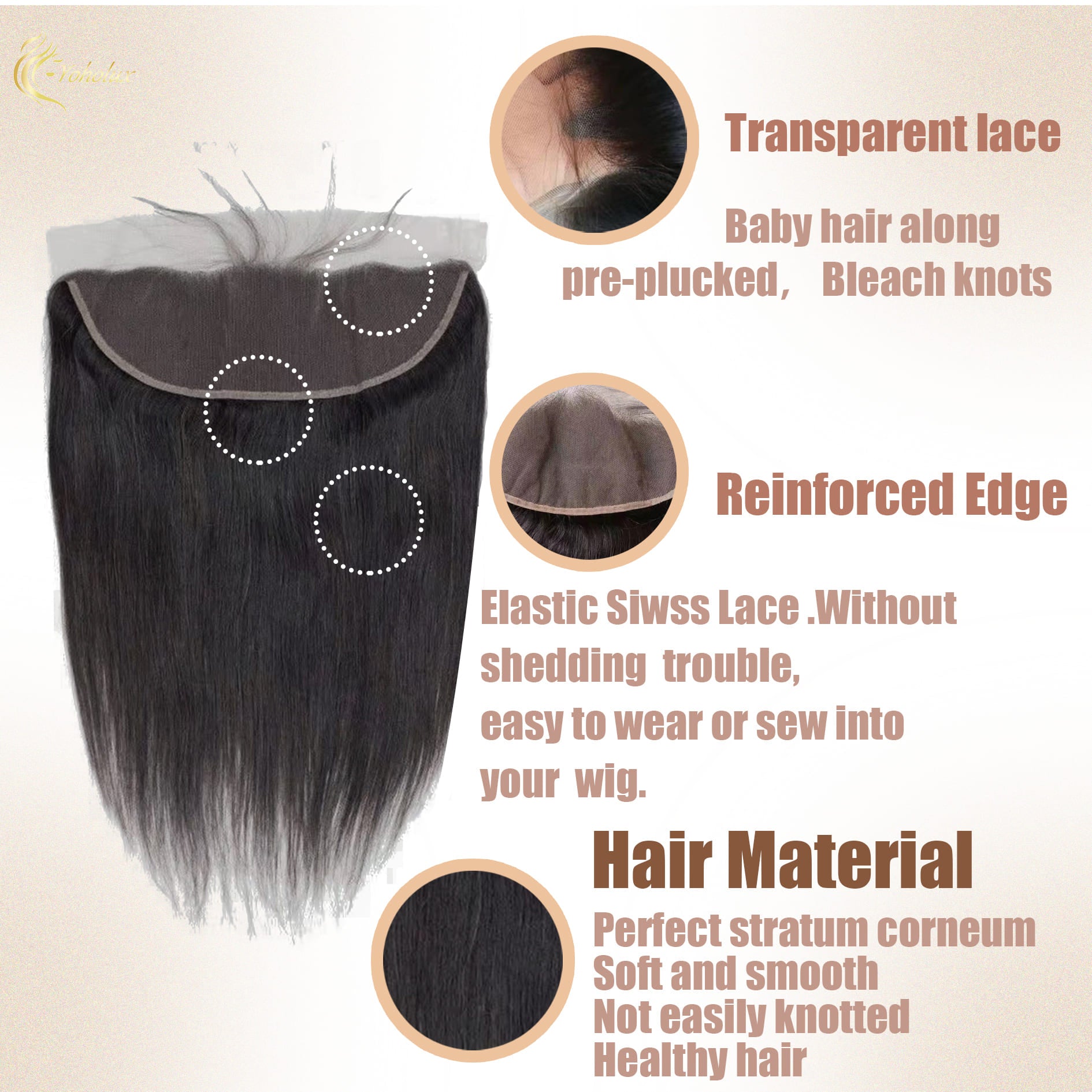 Yoholus Straight 13*4 Transparent Lace Frontal
