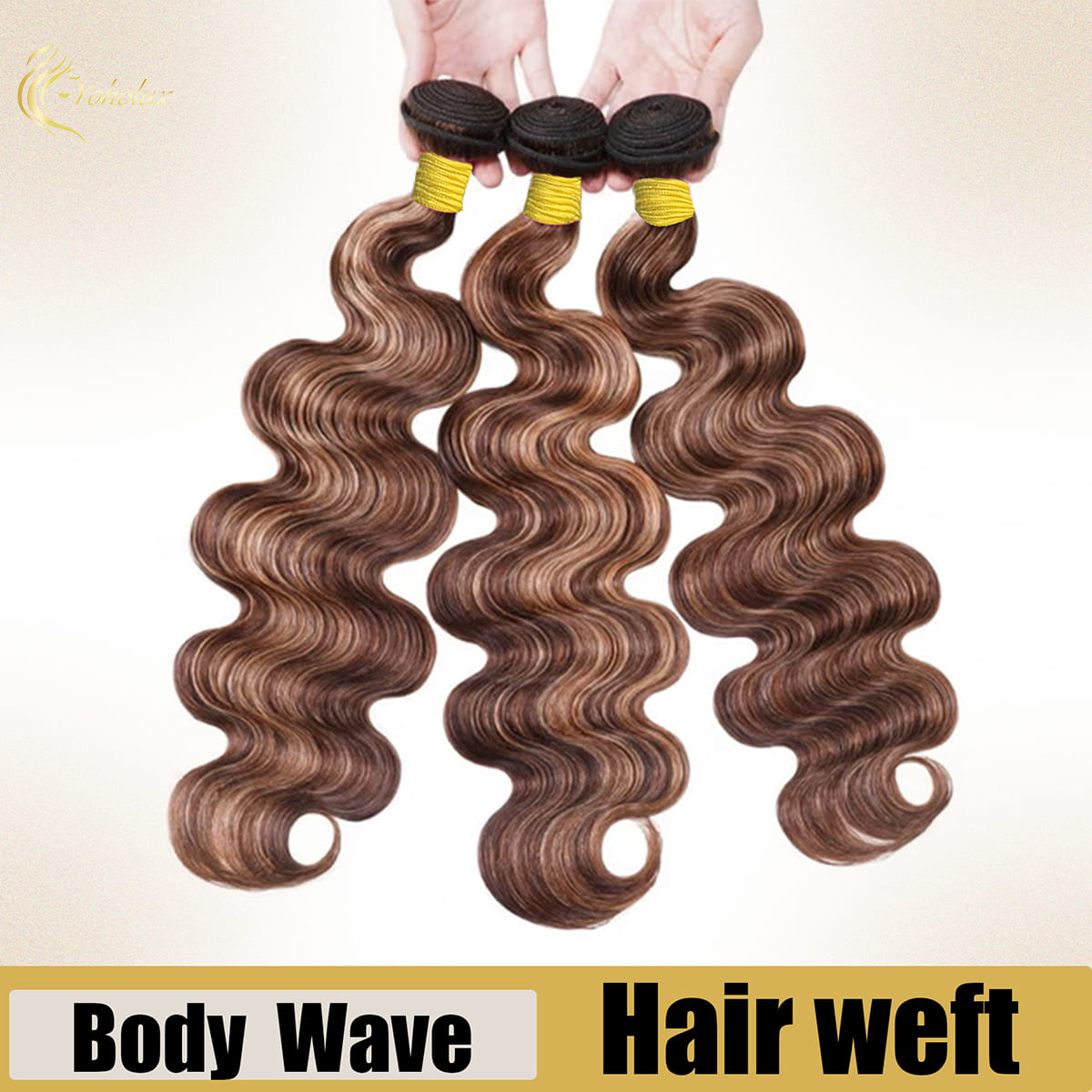 Yoholus P4-27 Body Wave Hair Bundle 100% Human Hair