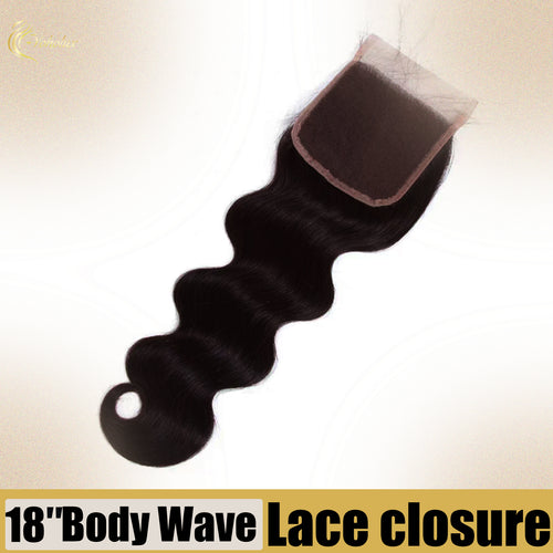 4*4 Transparent Lace Closure Body Wave 100% Human Hair
