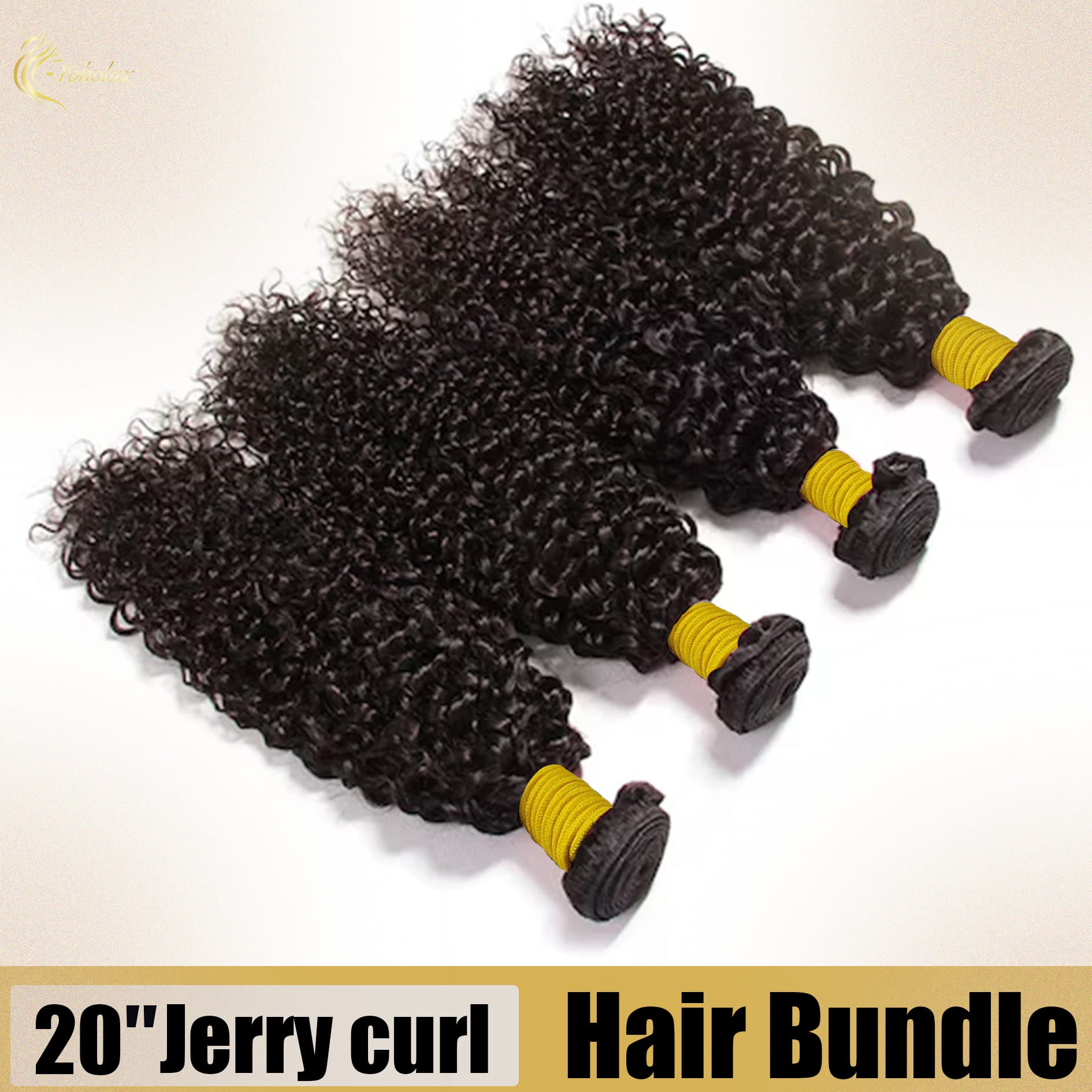 Yoholus Jerry Curl Hair Bundle 100% Human Hair
