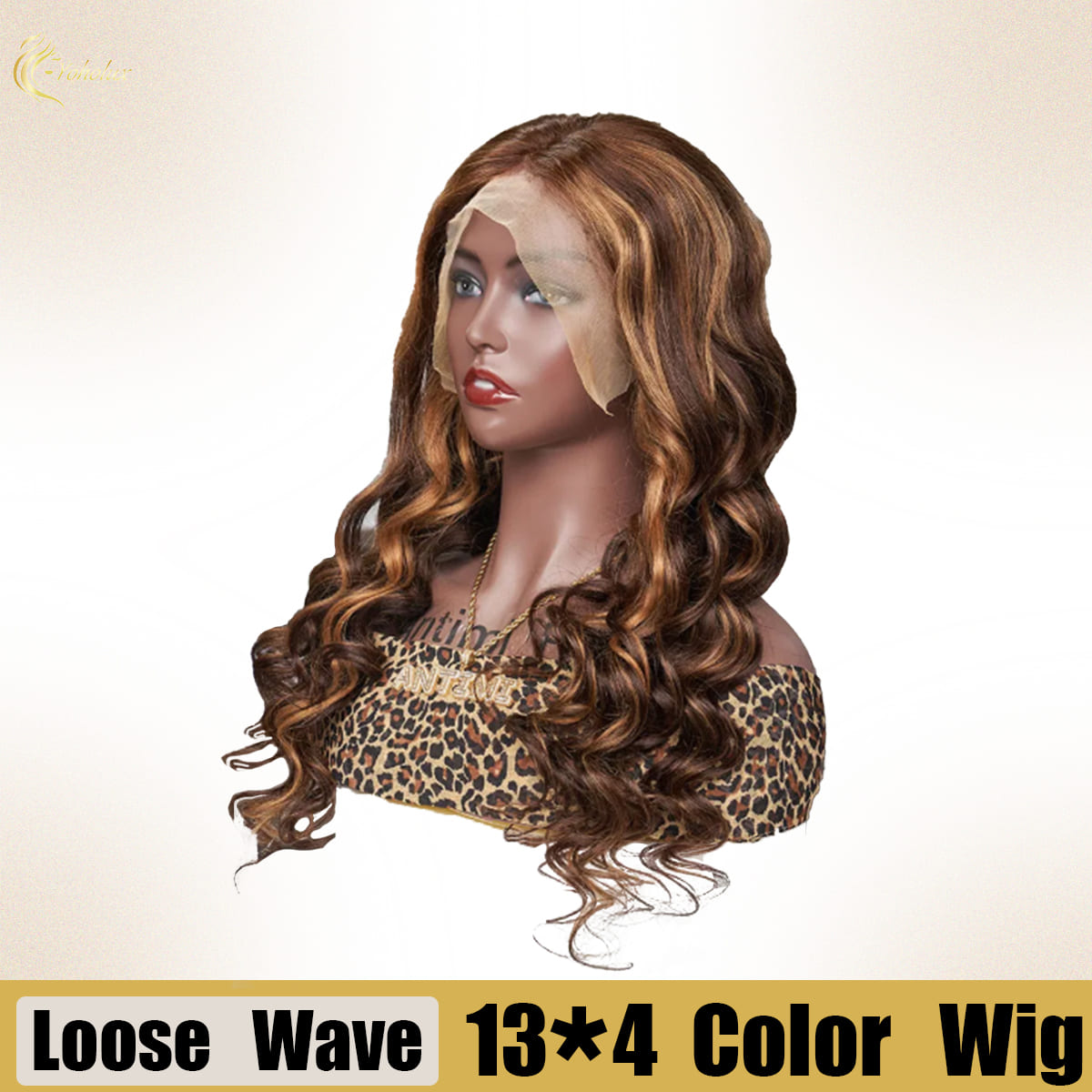 Yoholus P4-27 Loose Wave Wig with 13*4 Transparent Lace Frontal