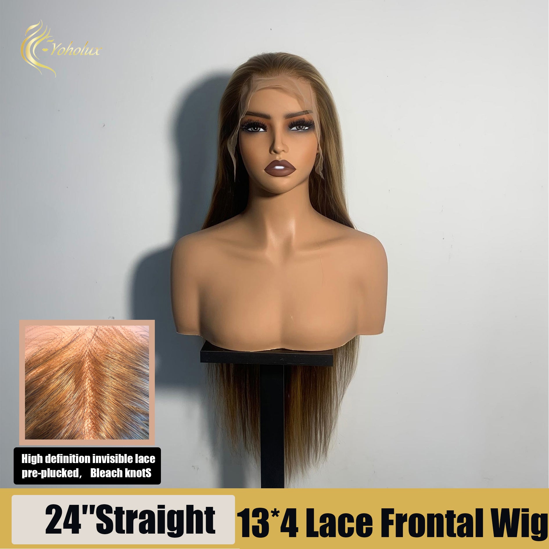 Yoholux Human Hair Wig 13*4 Lace Frontal Straight Wig