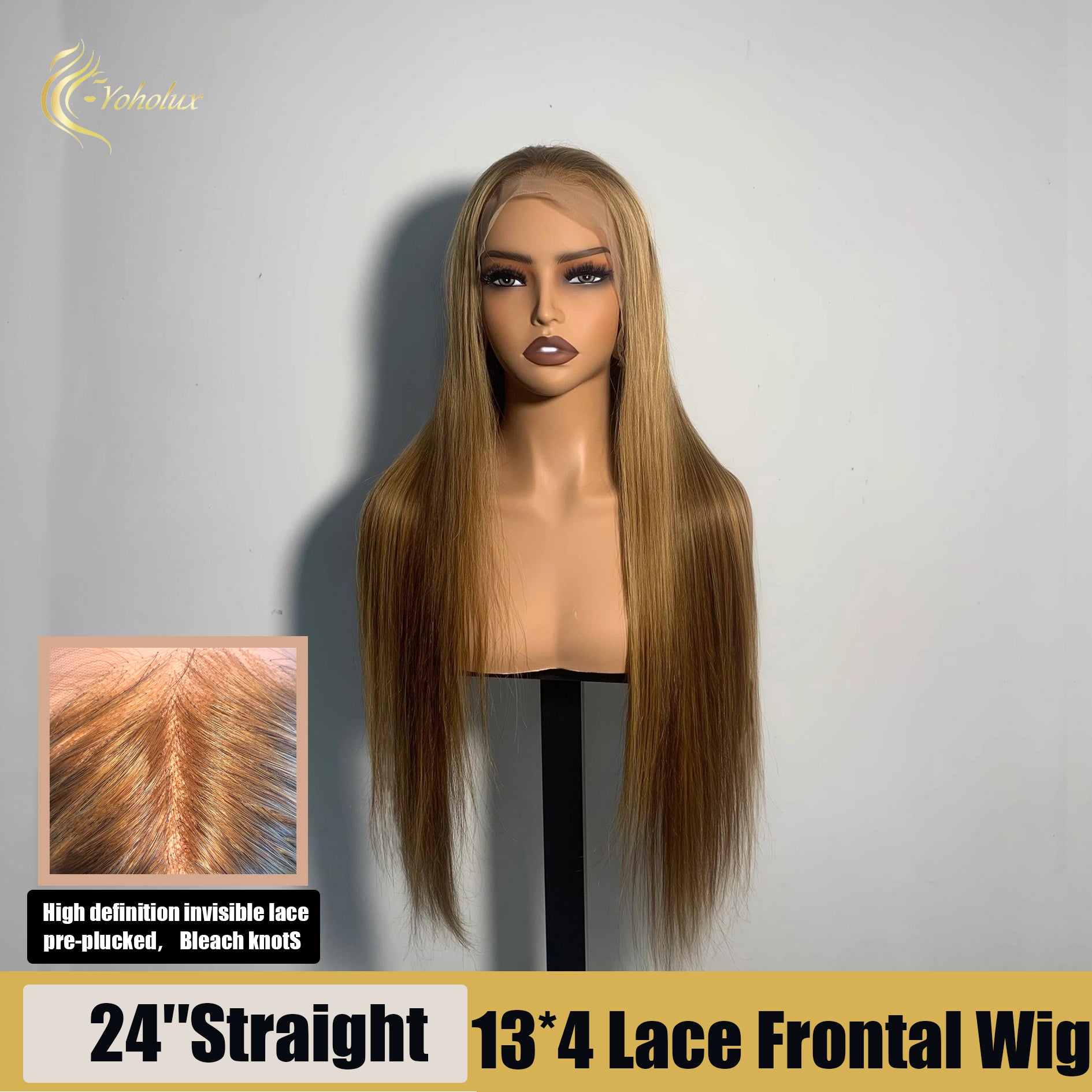 Yoholux Human Hair Wig 13*4 Lace Frontal Straight Wig