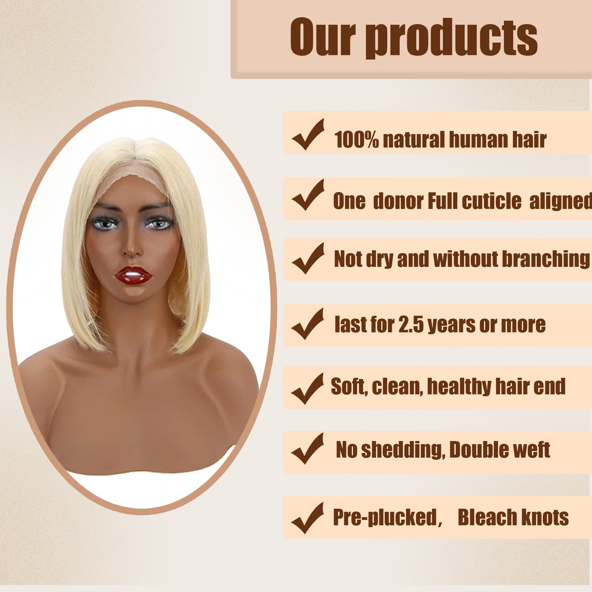 Yoholus 613 Bob Wig With 13*6 Transparent Lace Frontal