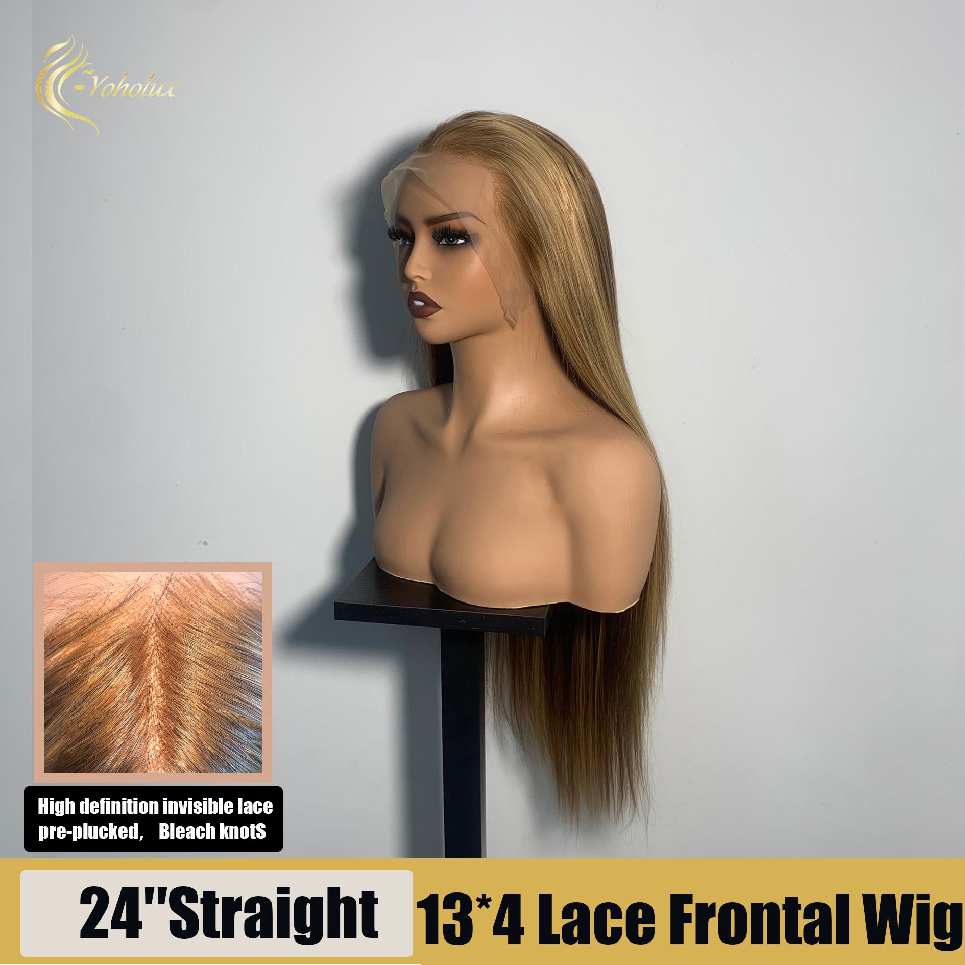 Yoholux Human Hair Wig 13*4 Lace Frontal Straight Wig