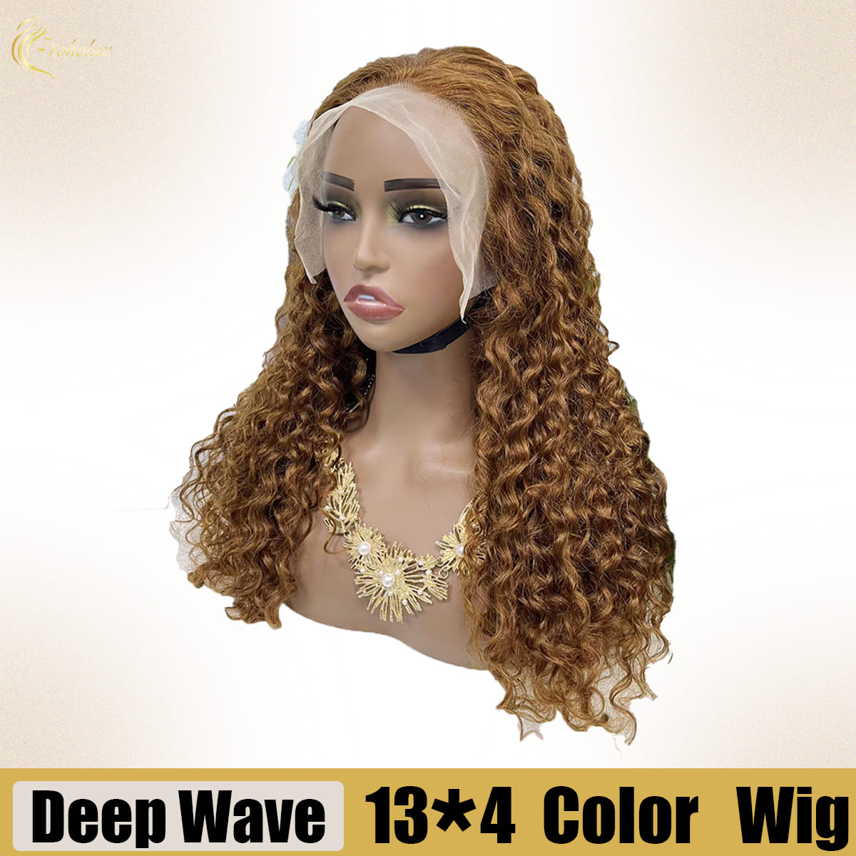 Yoholus P4/30 Deep Wave Wig With 13*4 Transparent Lace Frontal
