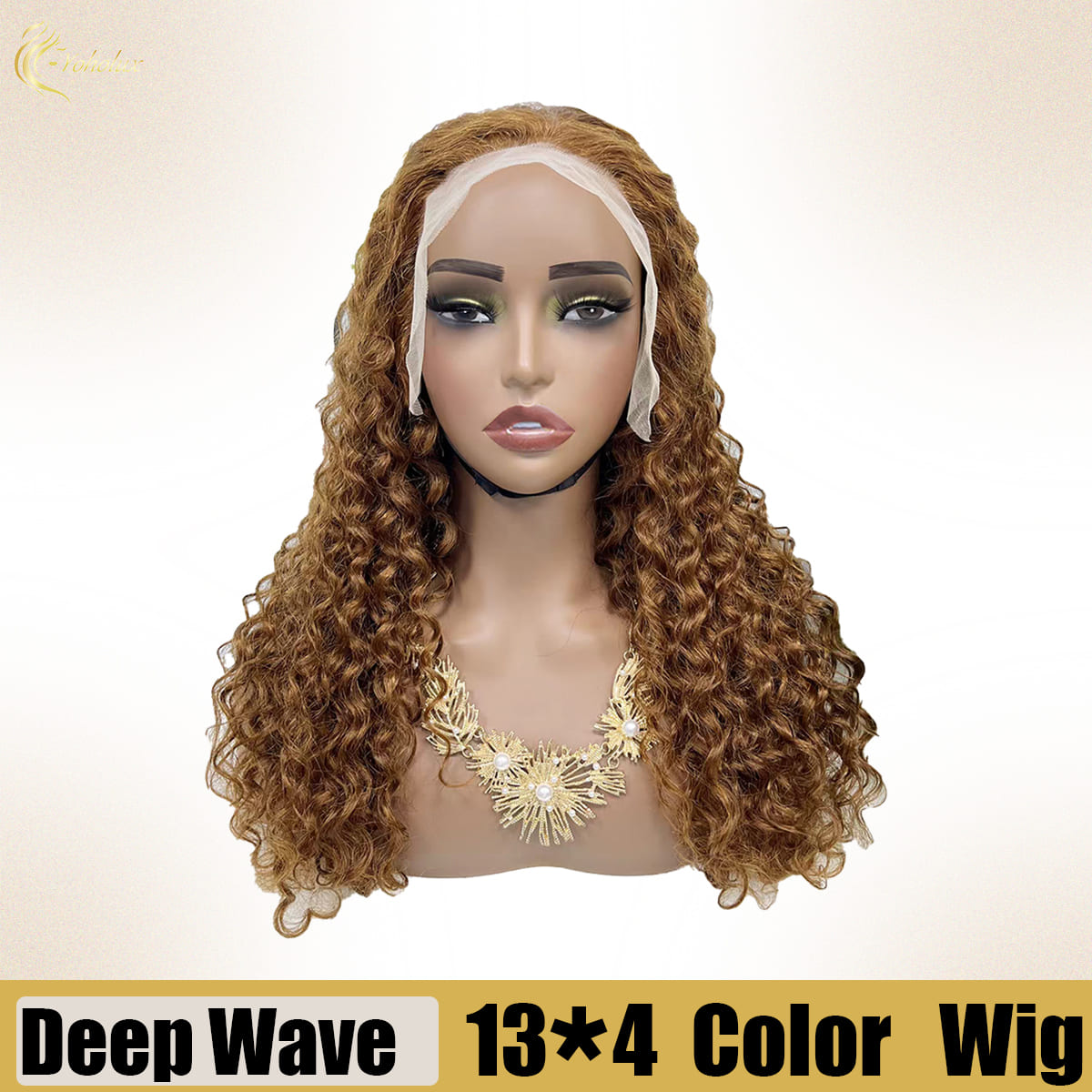 Yoholus P4/30 Deep Wave Wig With 13*4 Transparent Lace Frontal