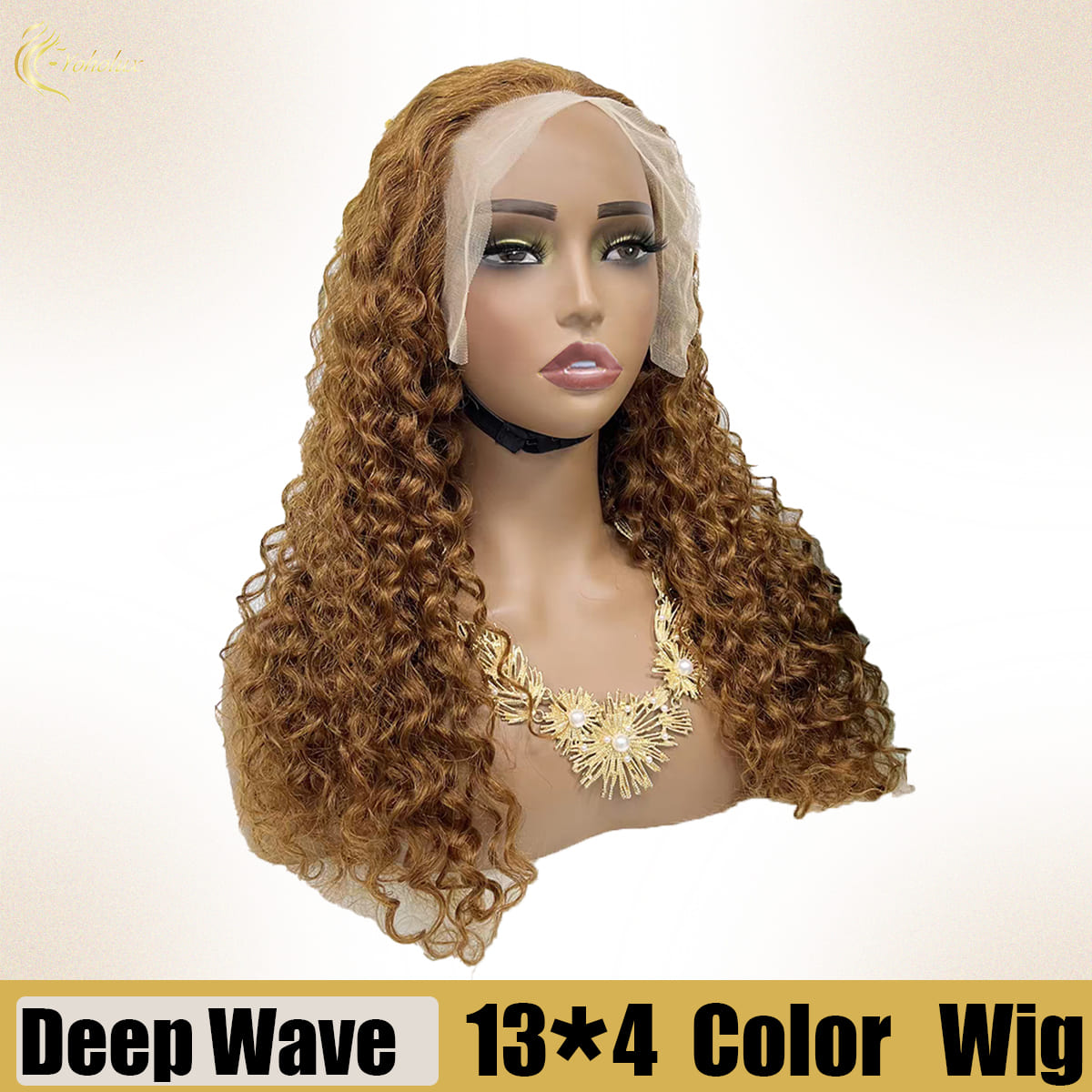 Yoholus P4/30 Deep Wave Wig With 13*4 Transparent Lace Frontal