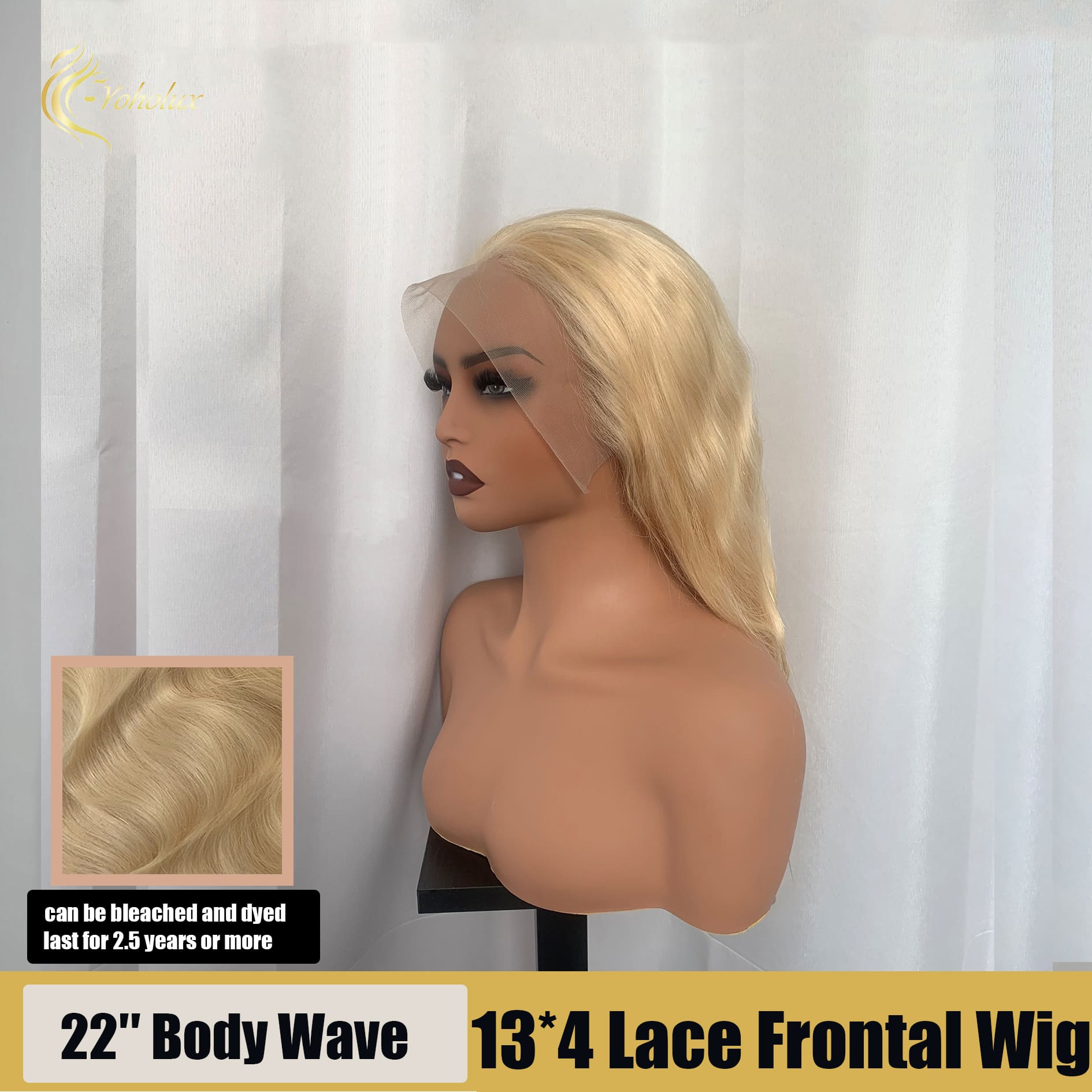 Yoholus 613 Body Wave Wig With 13*4 Transparent Lace Frontal