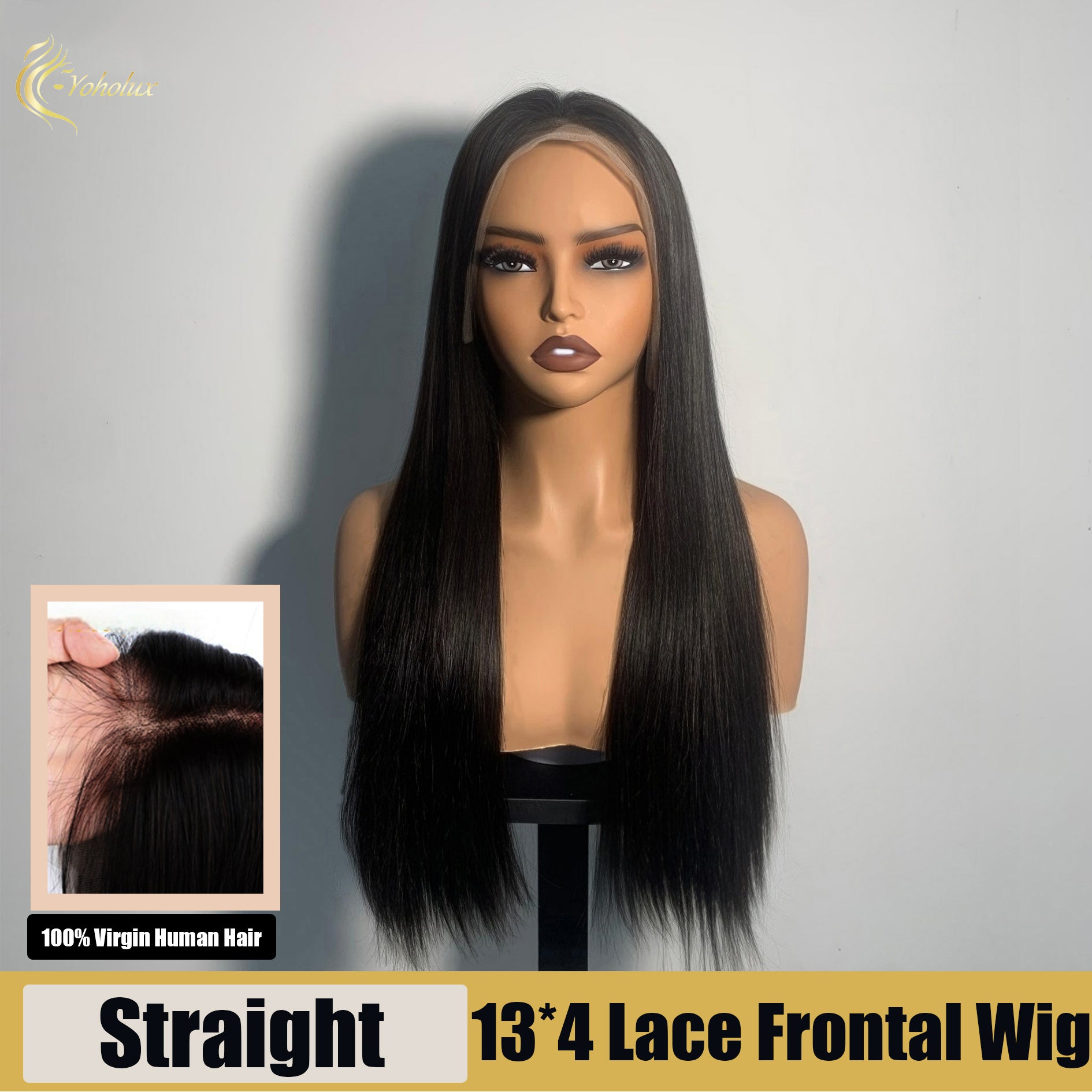 Yoholux 13*4 Lace Frontal Wig Straight Human Hair