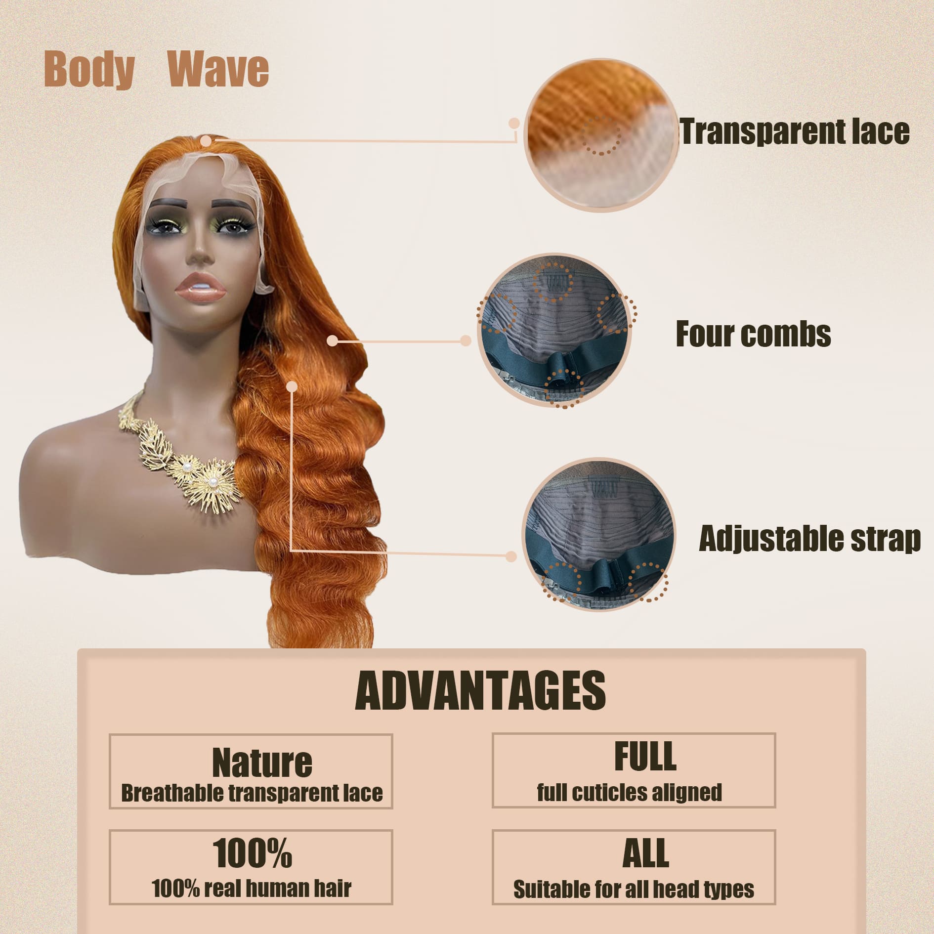 Yoholus 350 Body Wave Wig with 13*4 Transparent Lace