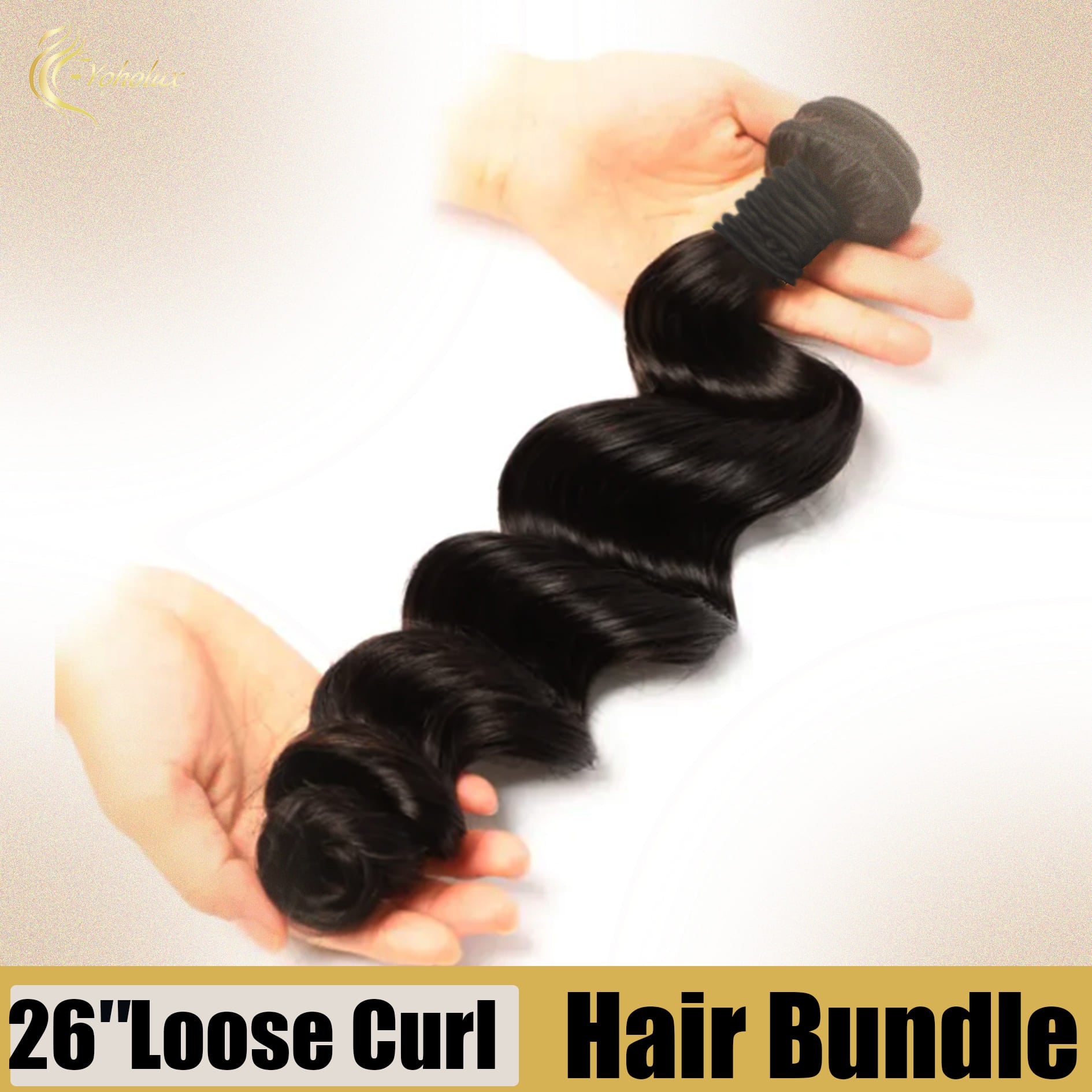 Yoholus Loose Curl Hair Bundle 100% Human Hair