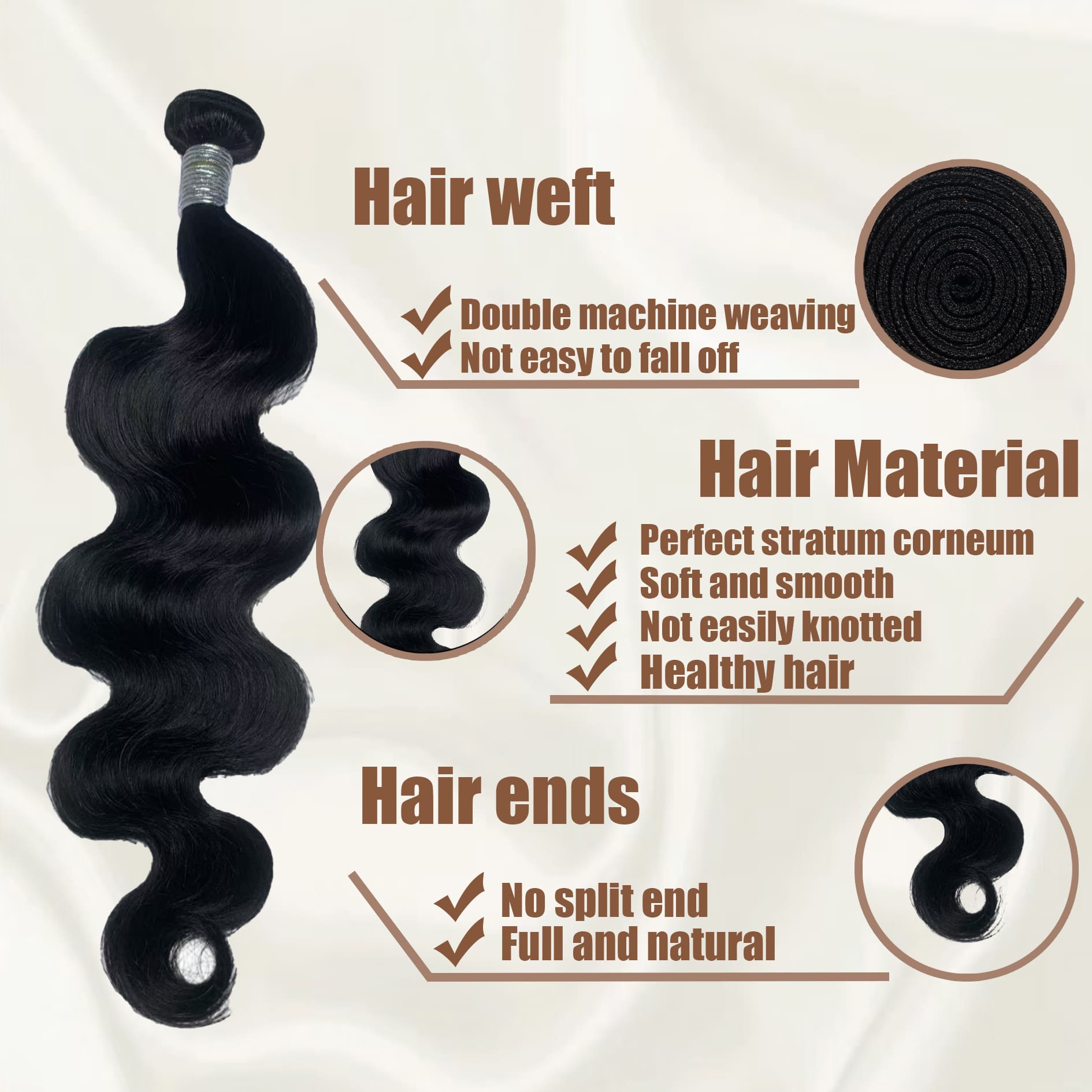 Yoholus Virgin Hair Bundle Body Wave Human Hair