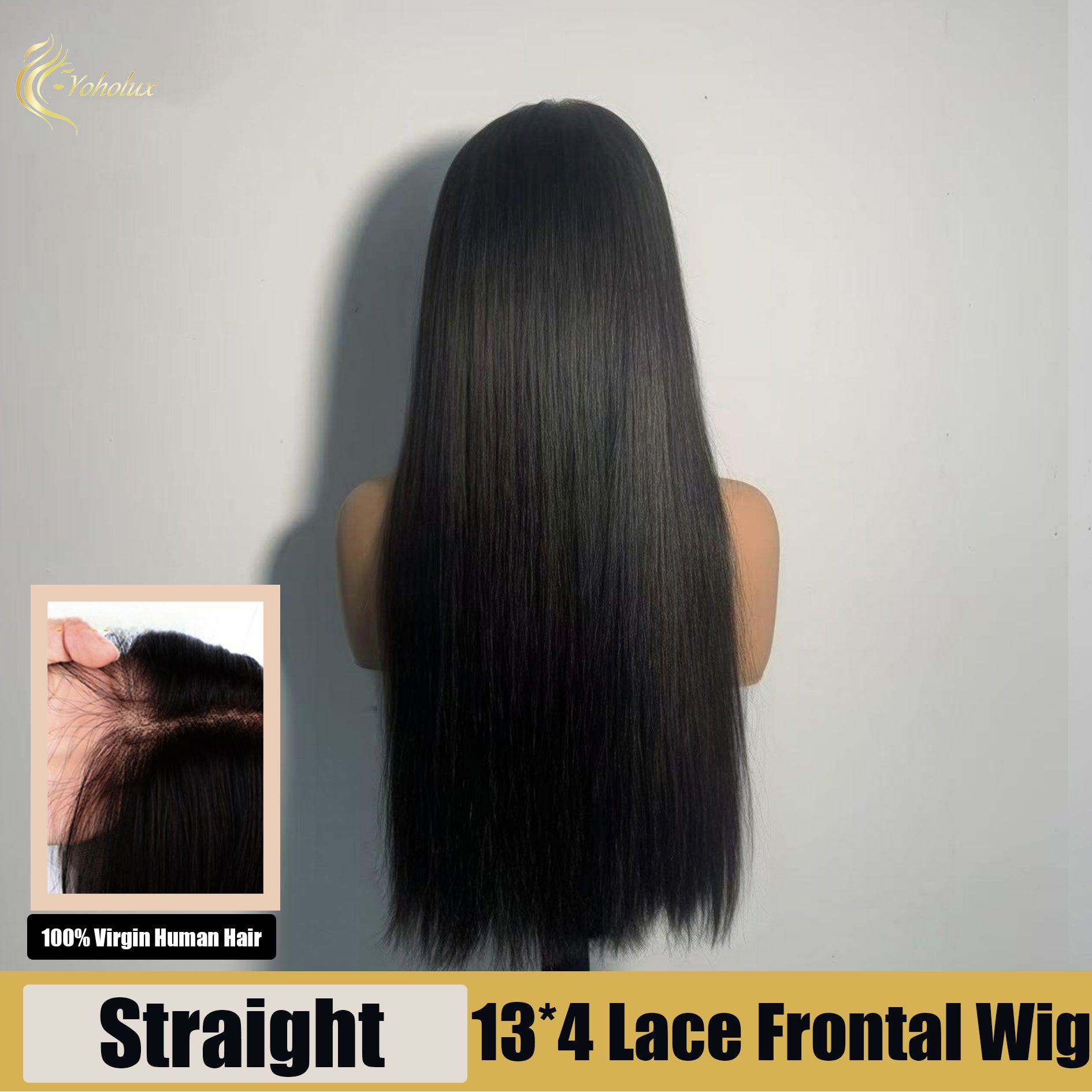 Yoholux 13*4 Lace Frontal Wig Straight Human Hair