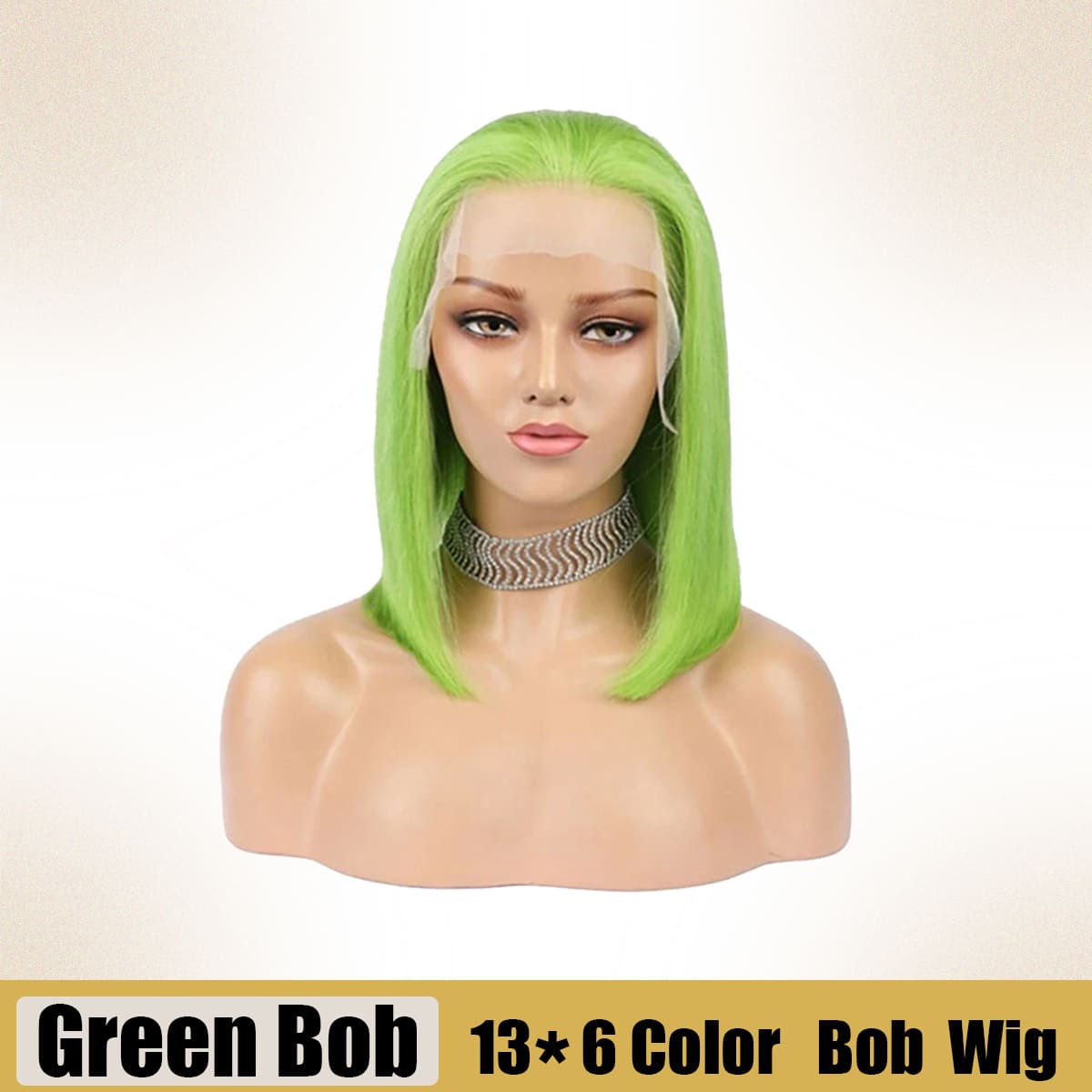 Yoholus Green Bob Wig with 13*6 Transparent Lace Frontal