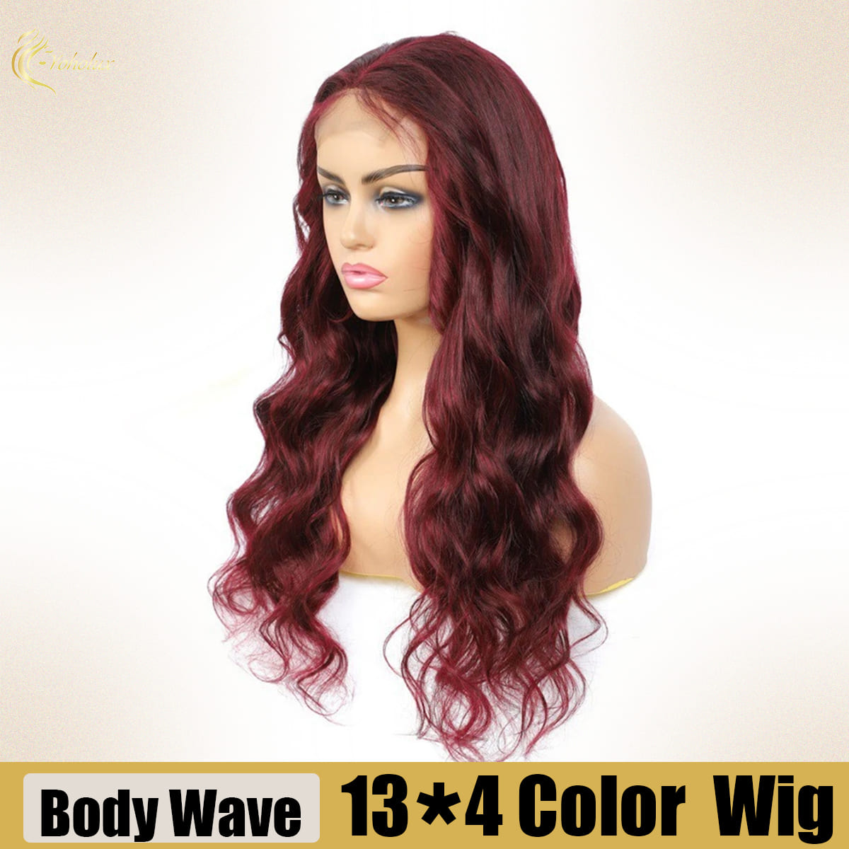 Yoholus Body Wave Wig with 13*4 Transparent Lace Frontal