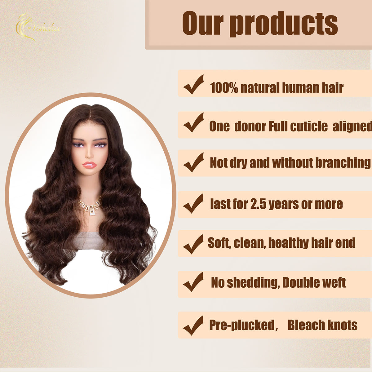 Yoholus 4# Body Wave Wig with 13*4 Transparent Lace Frontal
