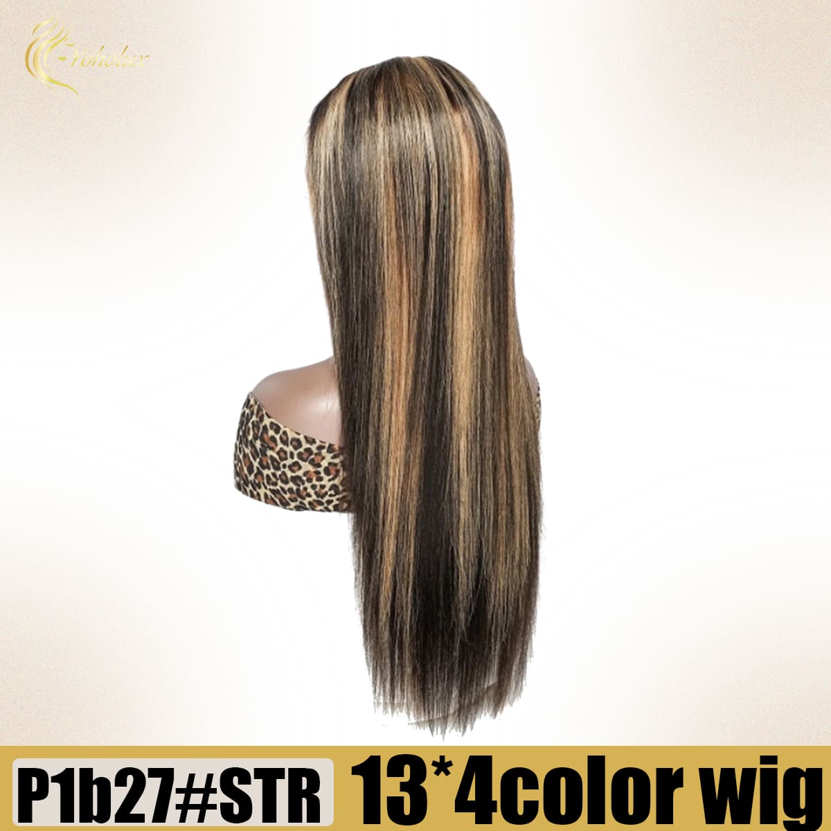 Yoholus P1b27# Straight Wig with 13*4 Transparent Lace Frontal