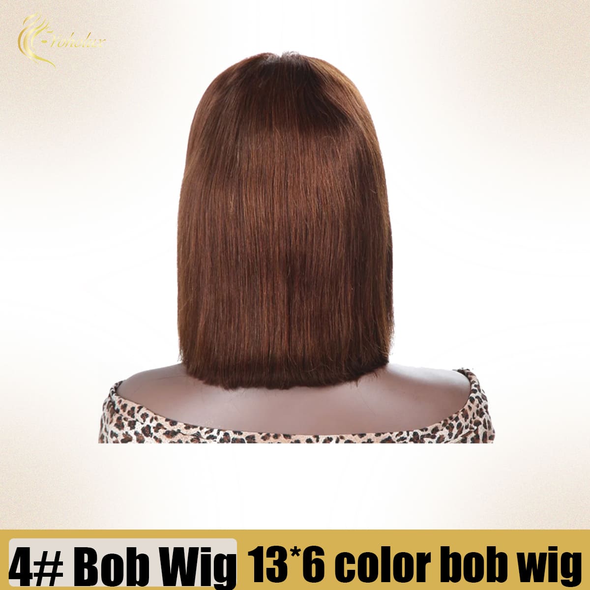 Yoholus 4# Bob Wig with 13*6 Transparent Lace Frontal
