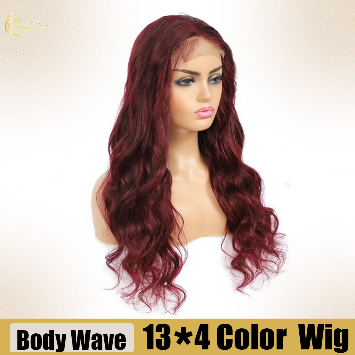 Yoholus Body Wave Wig with 13*4 Transparent Lace Frontal