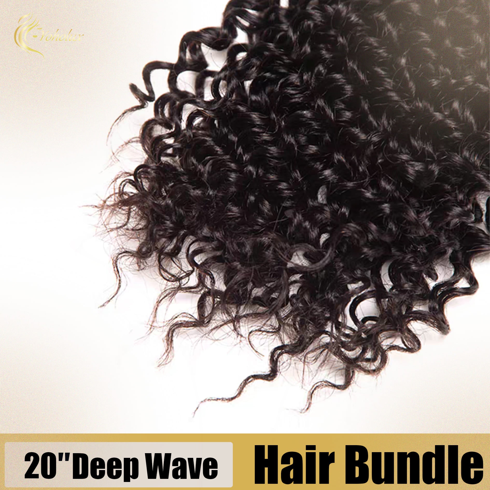 Yoholus Deep Wav Hair Bundle 100% Human Hair