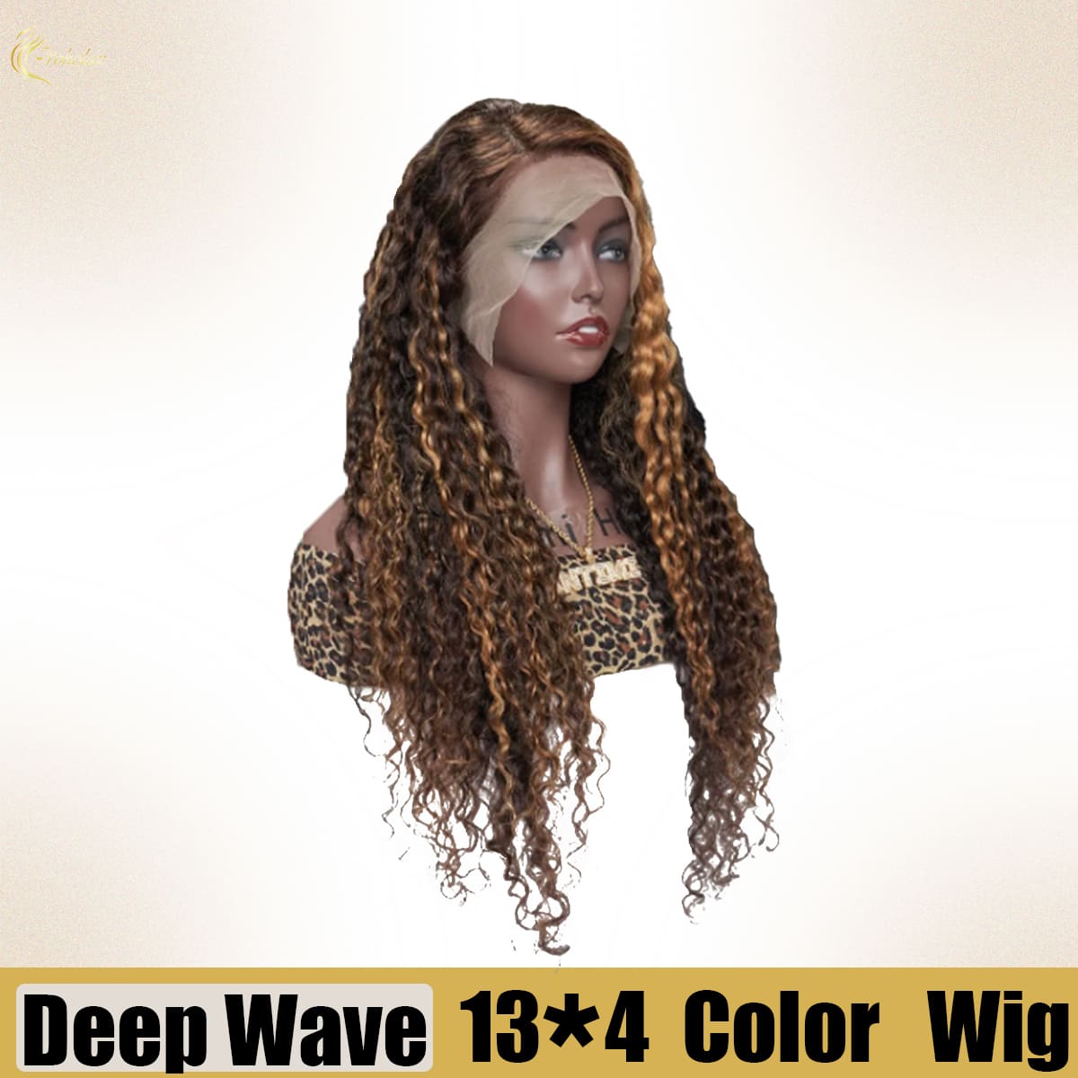 Yoholus P4-27 Deep Wave Wig with 13*4 Transparent Lace Frontal
