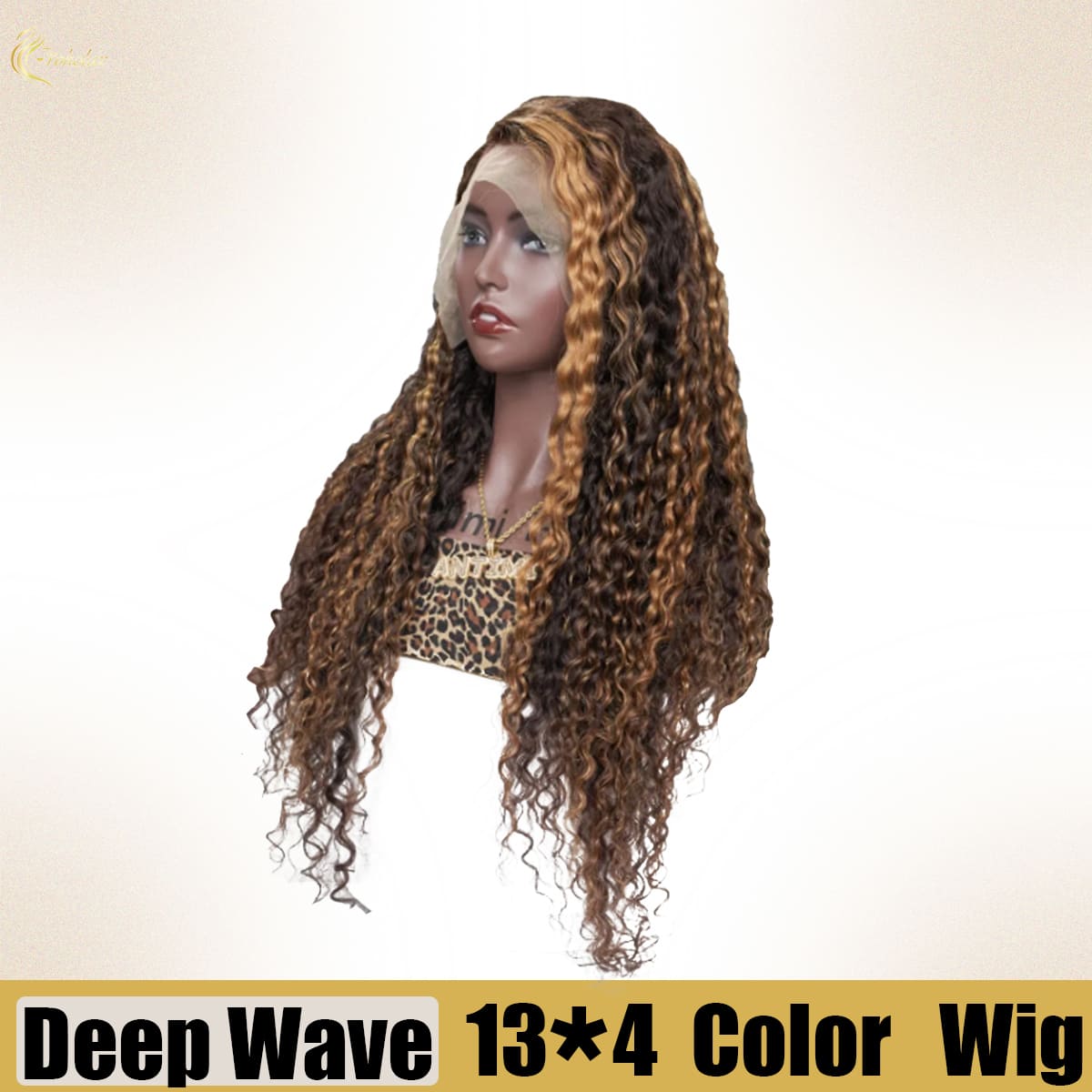 Yoholus P4-27 Deep Wave Wig with 13*4 Transparent Lace Frontal
