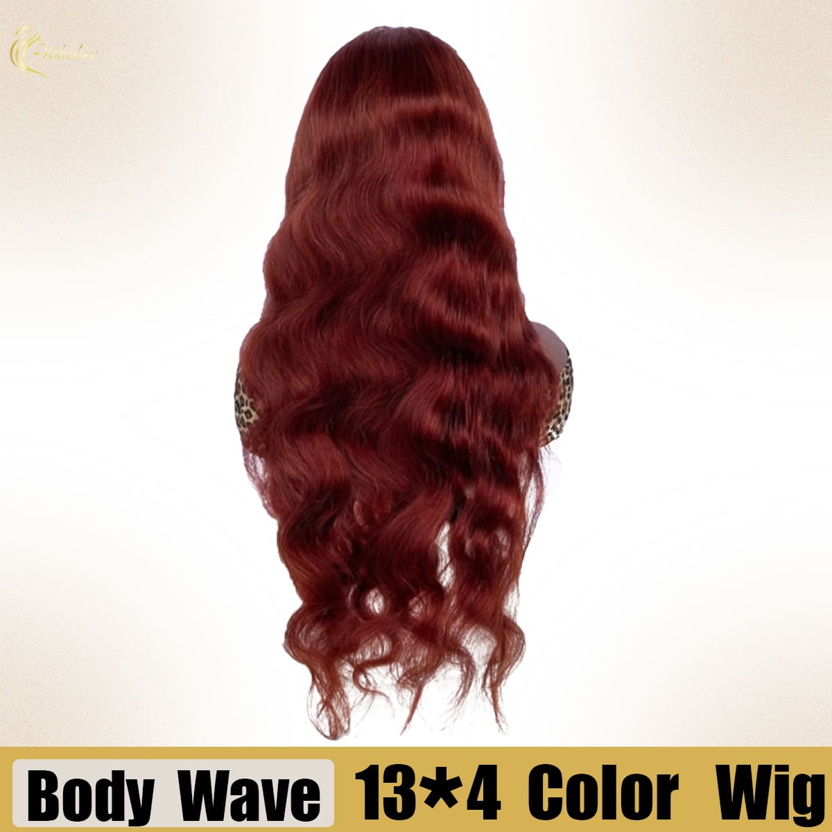 Yoholus Red Body Wave Wig with 13*4 Transparent Lace Frontal