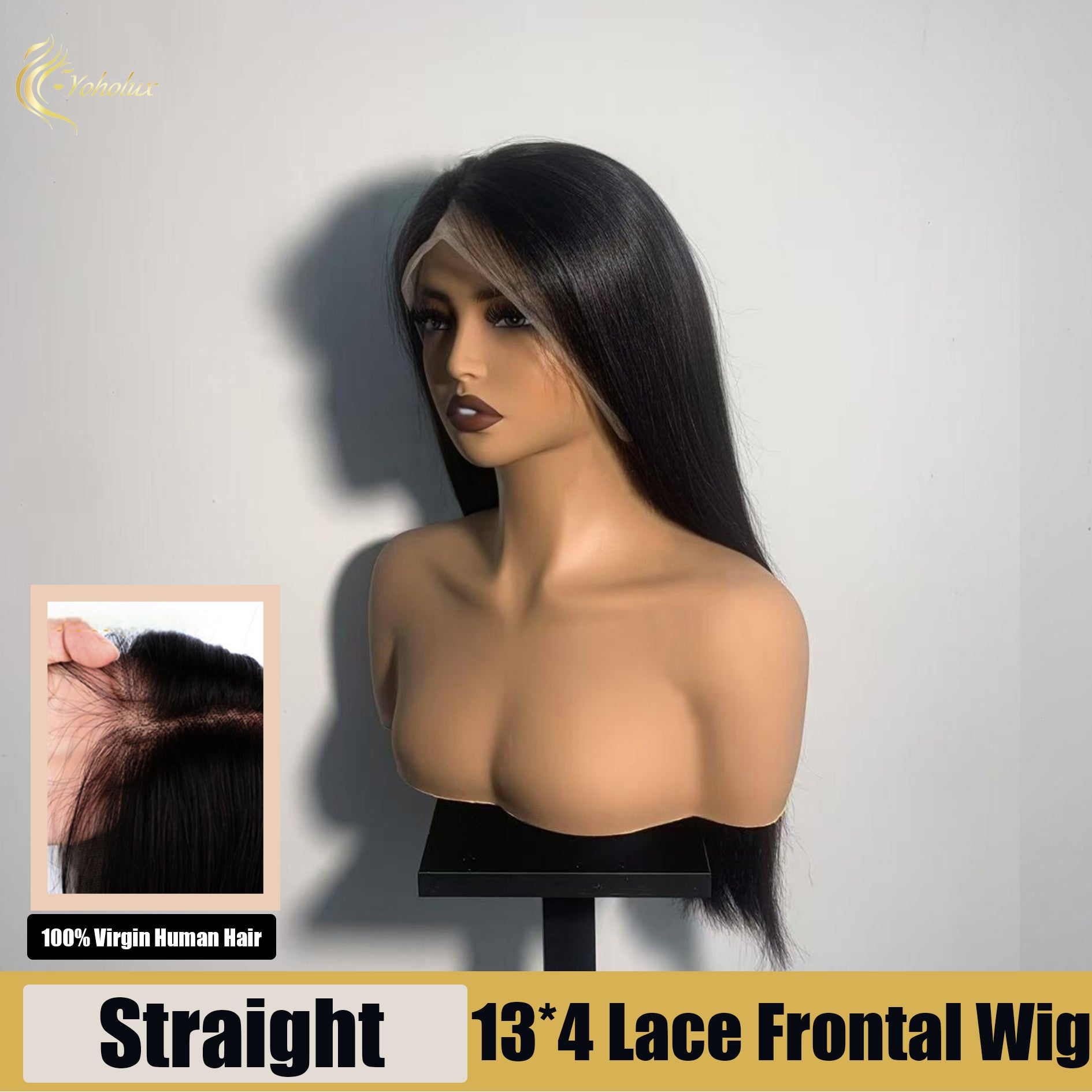 Yoholux 13*4 Lace Frontal Wig Straight Human Hair