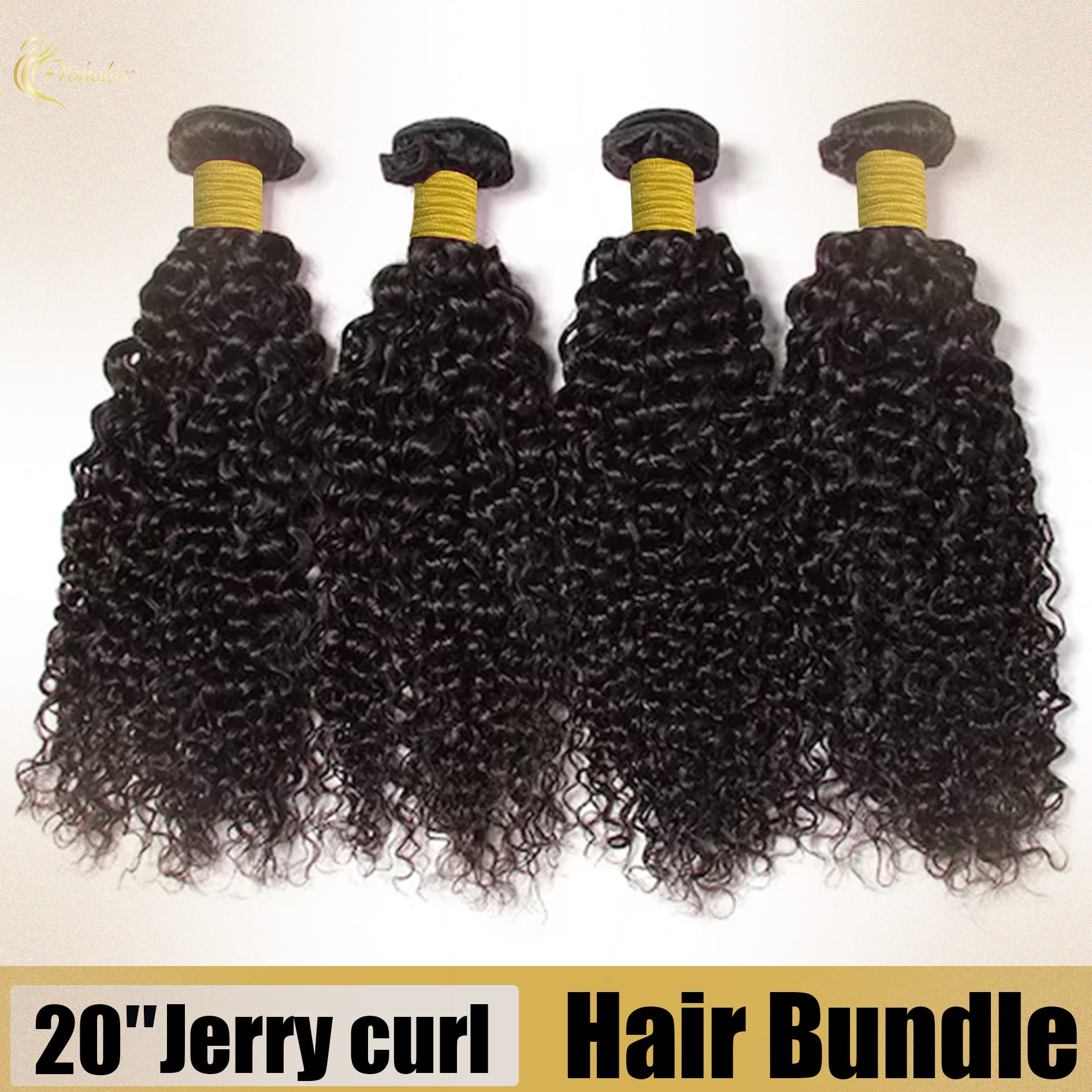 Yoholus Jerry Curl Hair Bundle 100% Human Hair