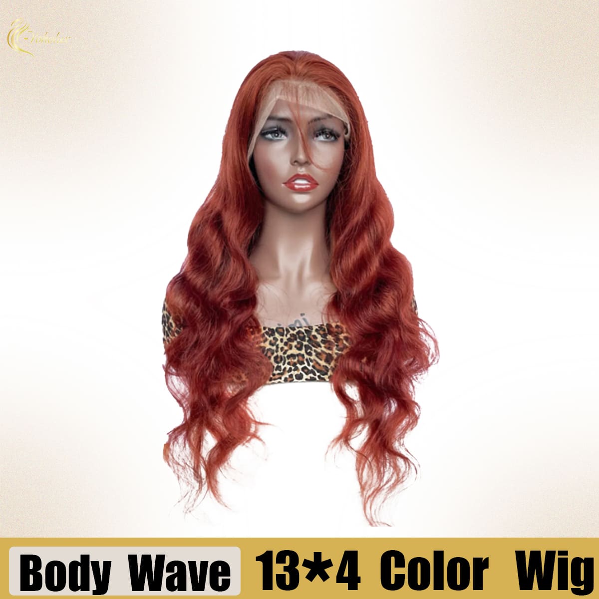 Yoholus Red Body Wave Wig with 13*4 Transparent Lace Frontal
