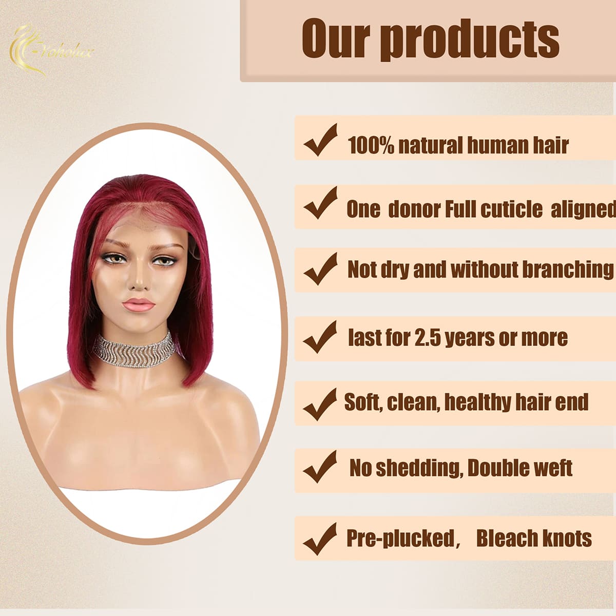 Yoholus Straight 99J Bob Wig With 13*6 Transparent Lace