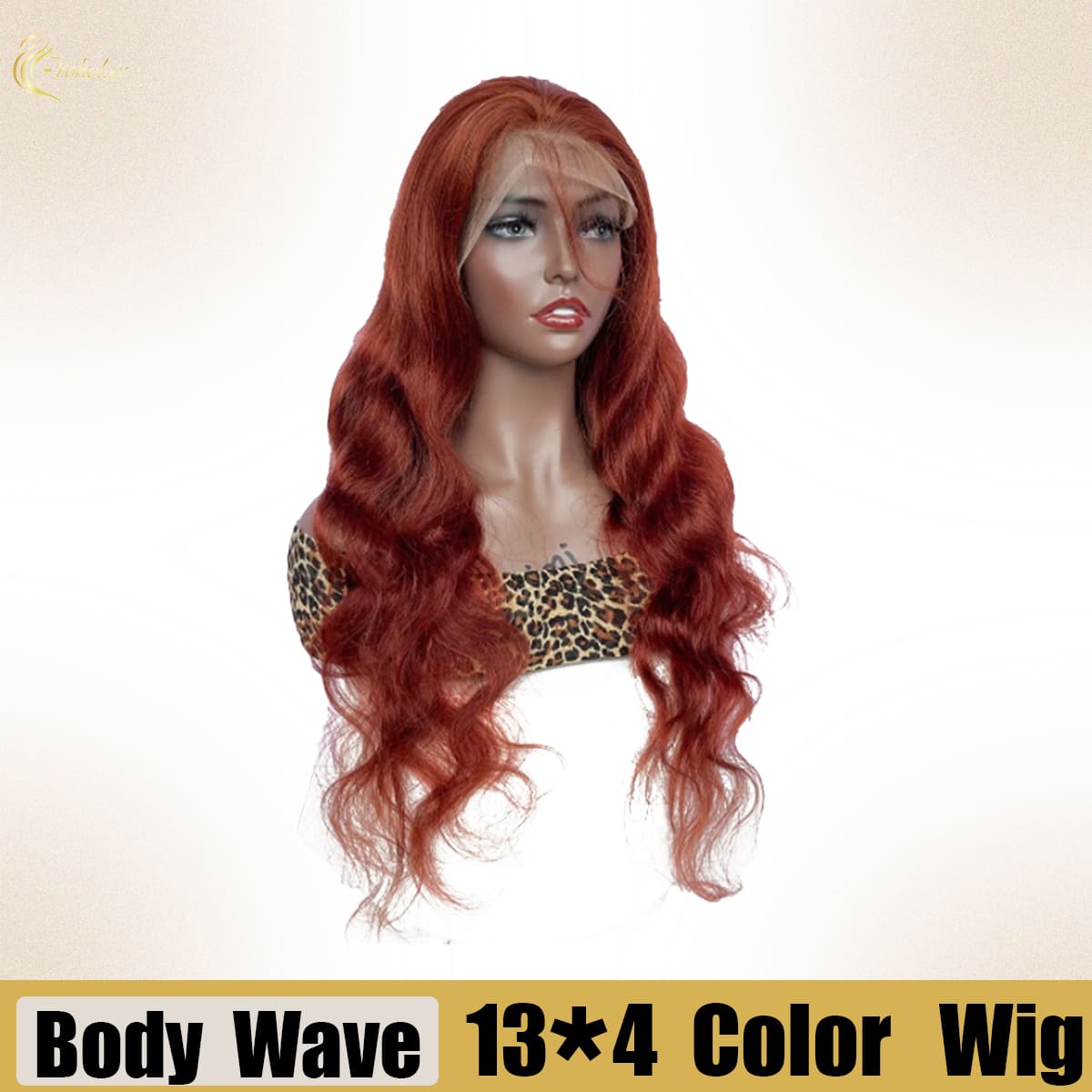 Yoholus Red Body Wave Wig with 13*4 Transparent Lace Frontal