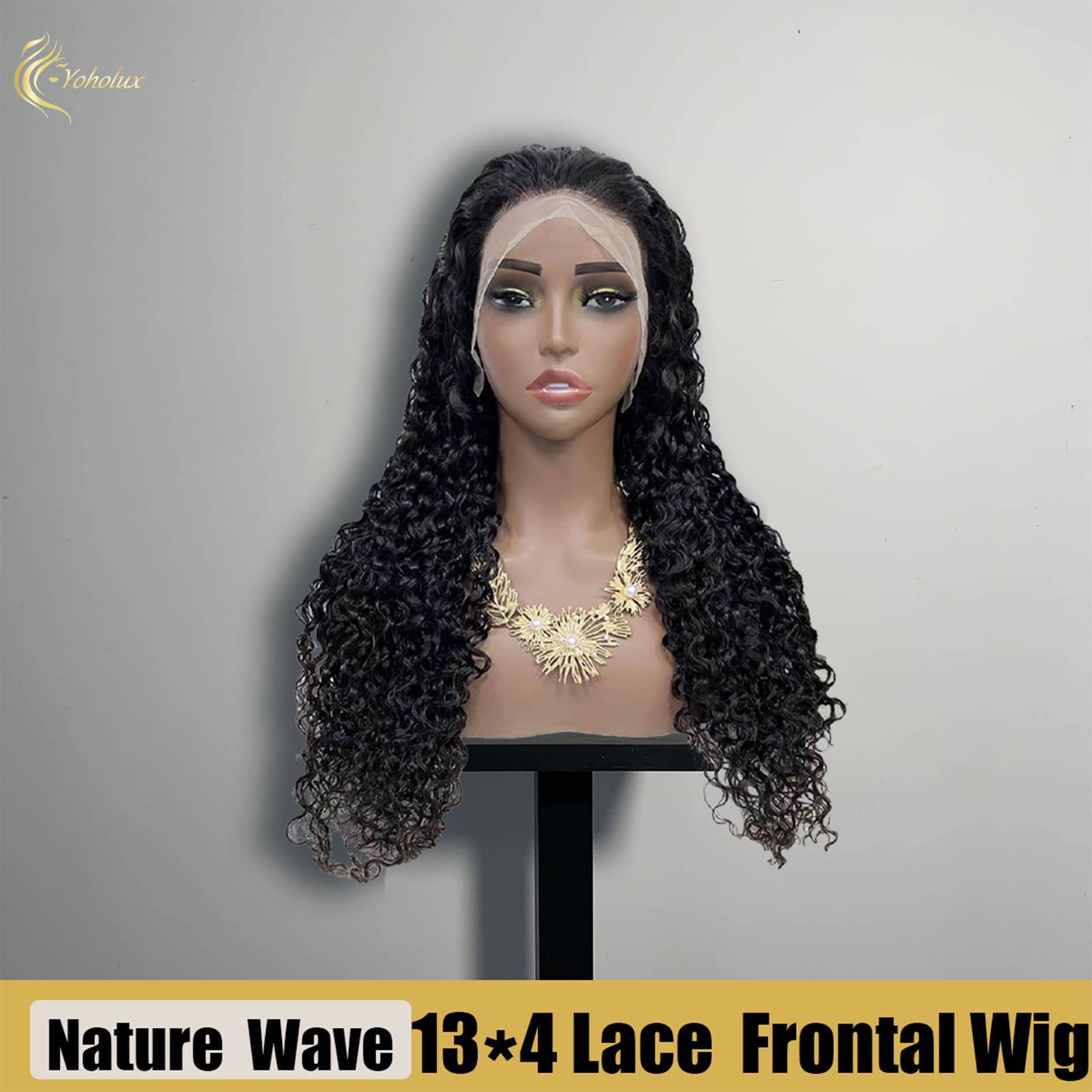 Yoholus Nature Wave 13*4 Transparent Lace Frontal Wig