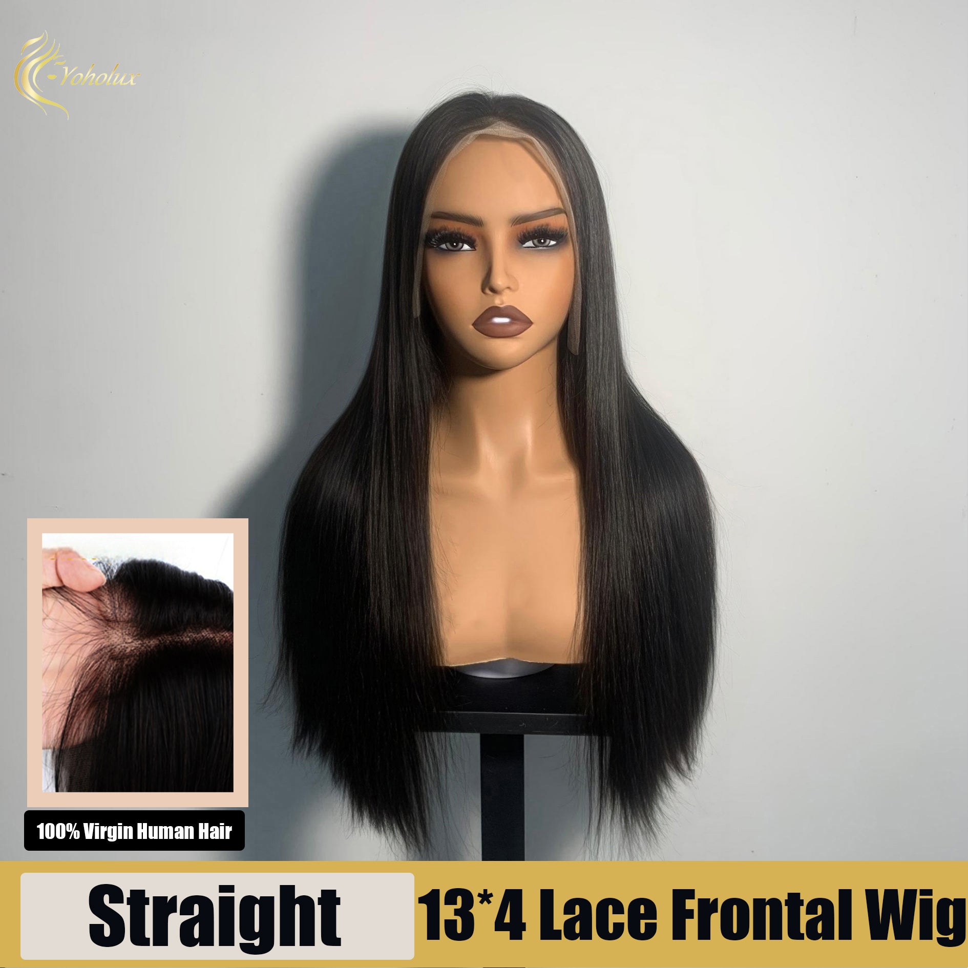Yoholux 13*4 Lace Frontal Wig Straight Human Hair