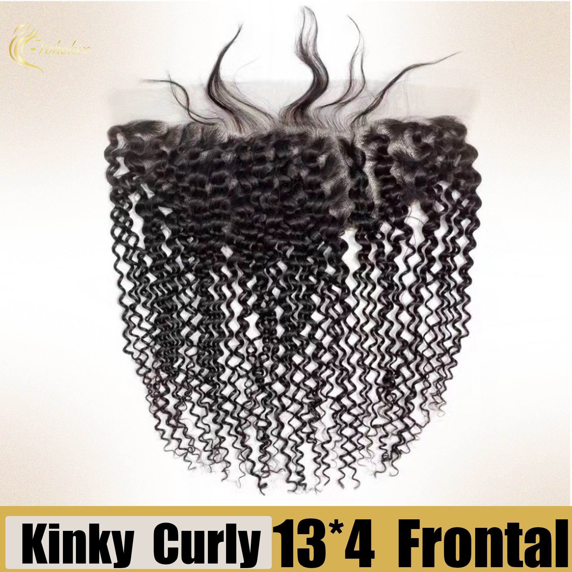 Yoholus 13*4 Transparent Lace Frontal Kinky Curl Human Hair