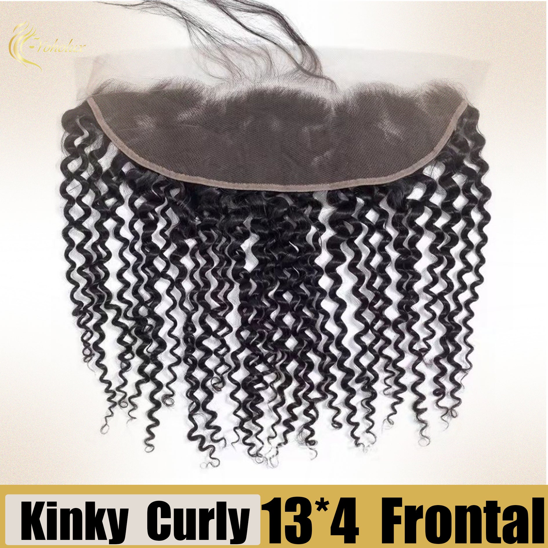 Yoholus 13*4 Transparent Lace Frontal Kinky Curl Human Hair