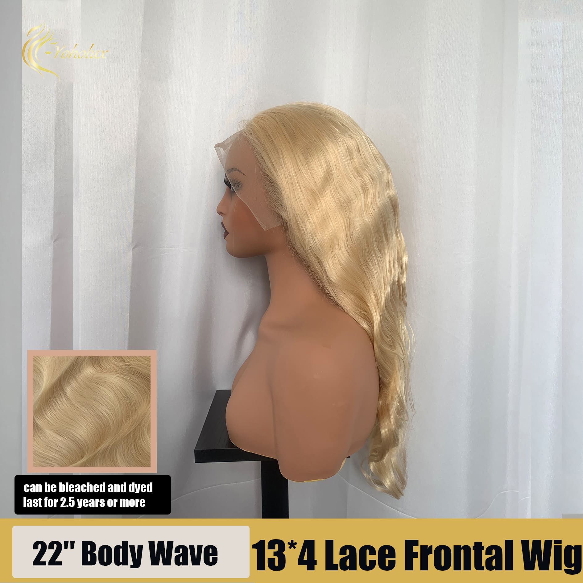 Yoholus 613 Body Wave Wig With 13*4 Transparent Lace Frontal