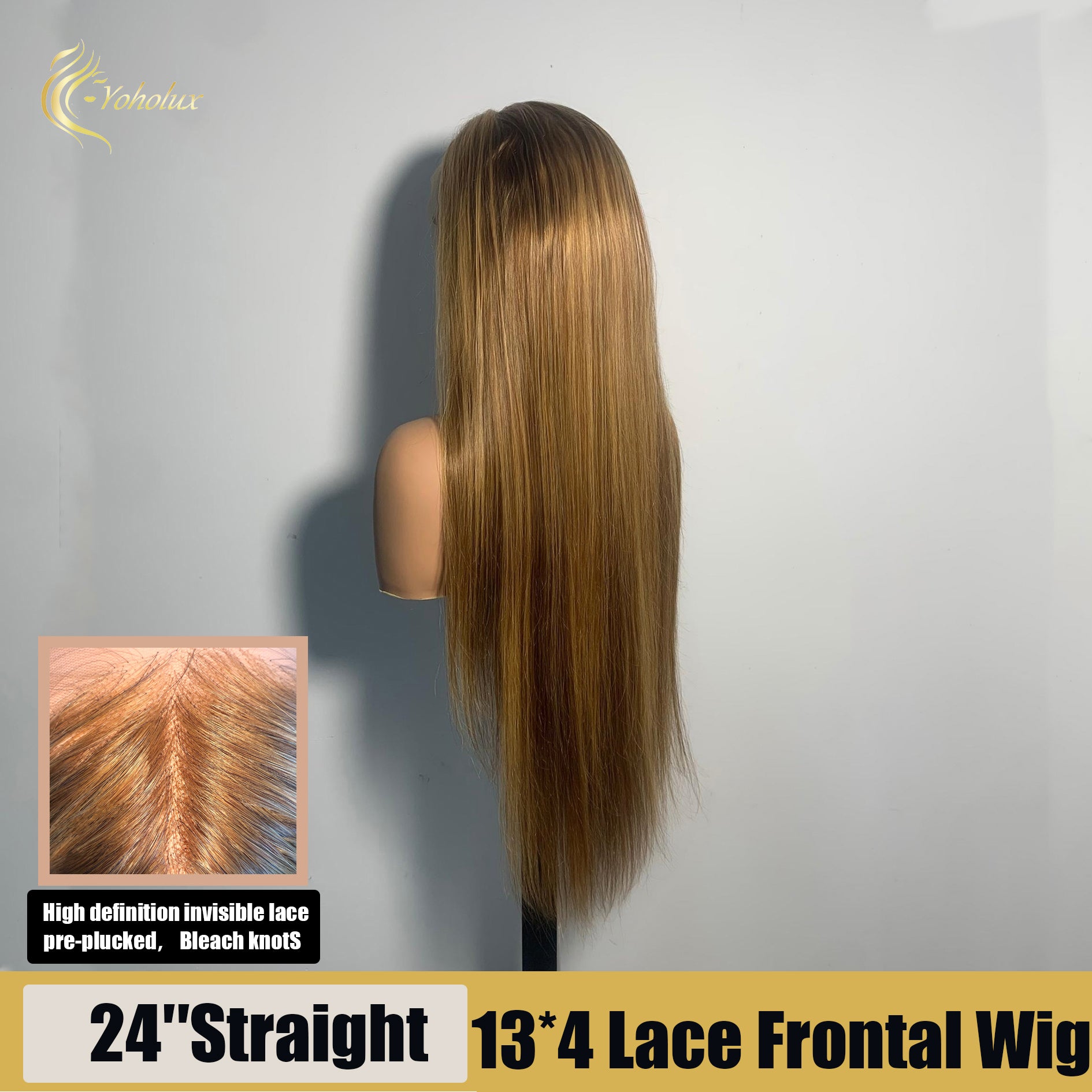 Yoholux Human Hair Wig 13*4 Lace Frontal Straight Wig