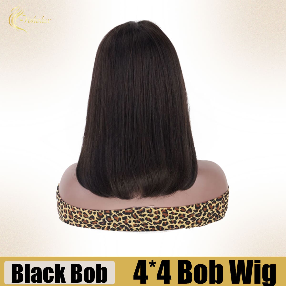 Yoholus Black Bob Wig with 13*6 Transparent Lace Frontal