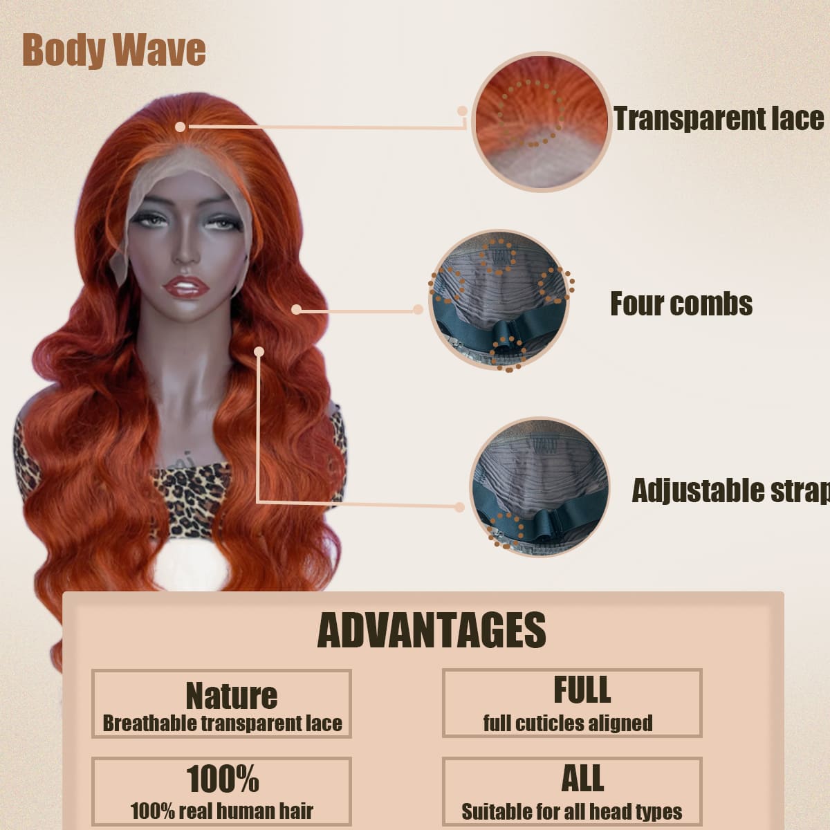 Yoholus 350 Body Wave Wig with 13*4 Transparent Lace Frontal
