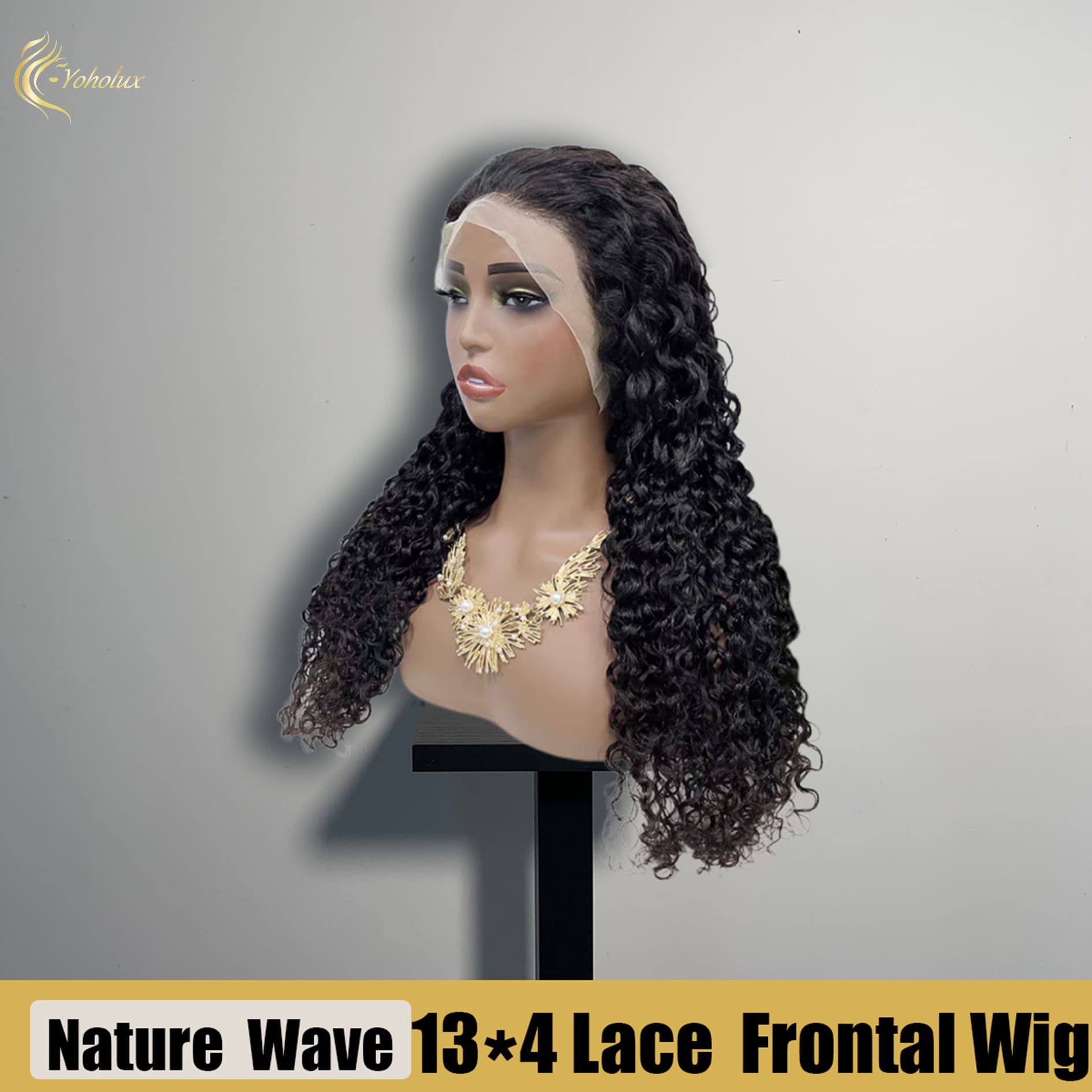 Yoholus Nature Wave 13*4 Transparent Lace Frontal Wig