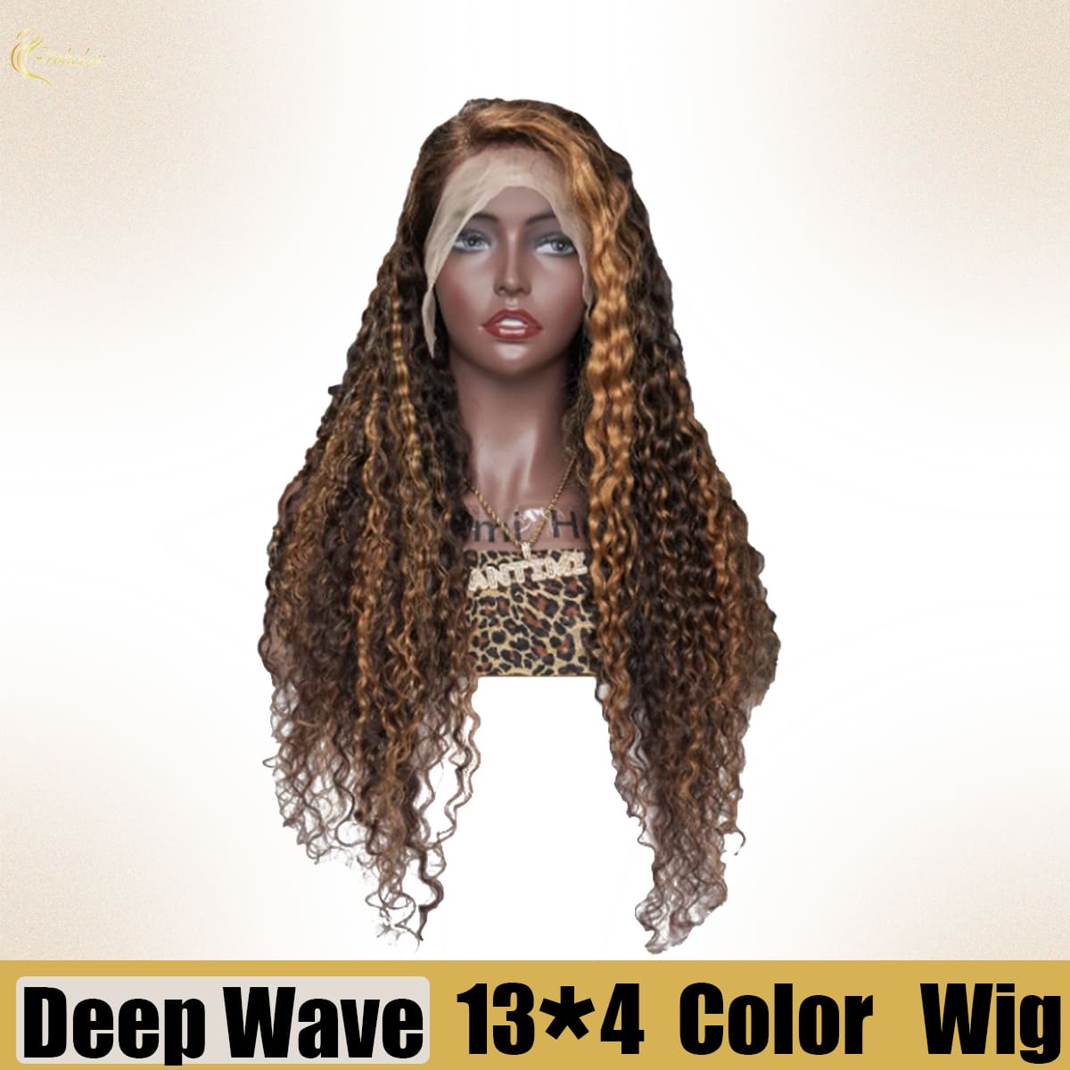 Yoholus P4-27 Deep Wave Wig with 13*4 Transparent Lace Frontal